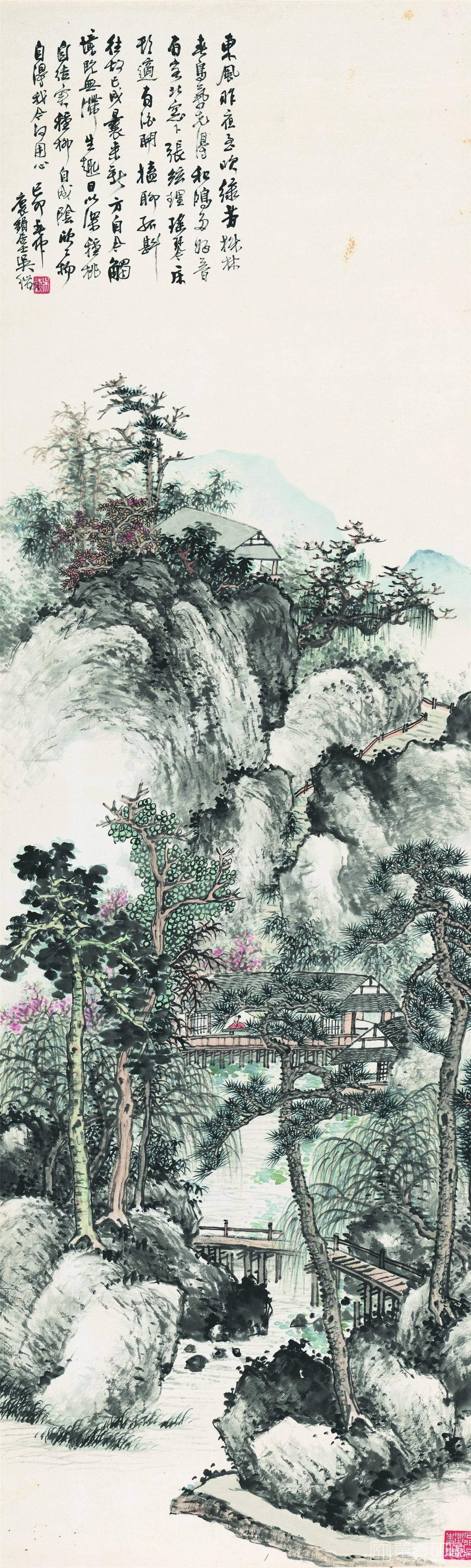 国画-吴微，山水