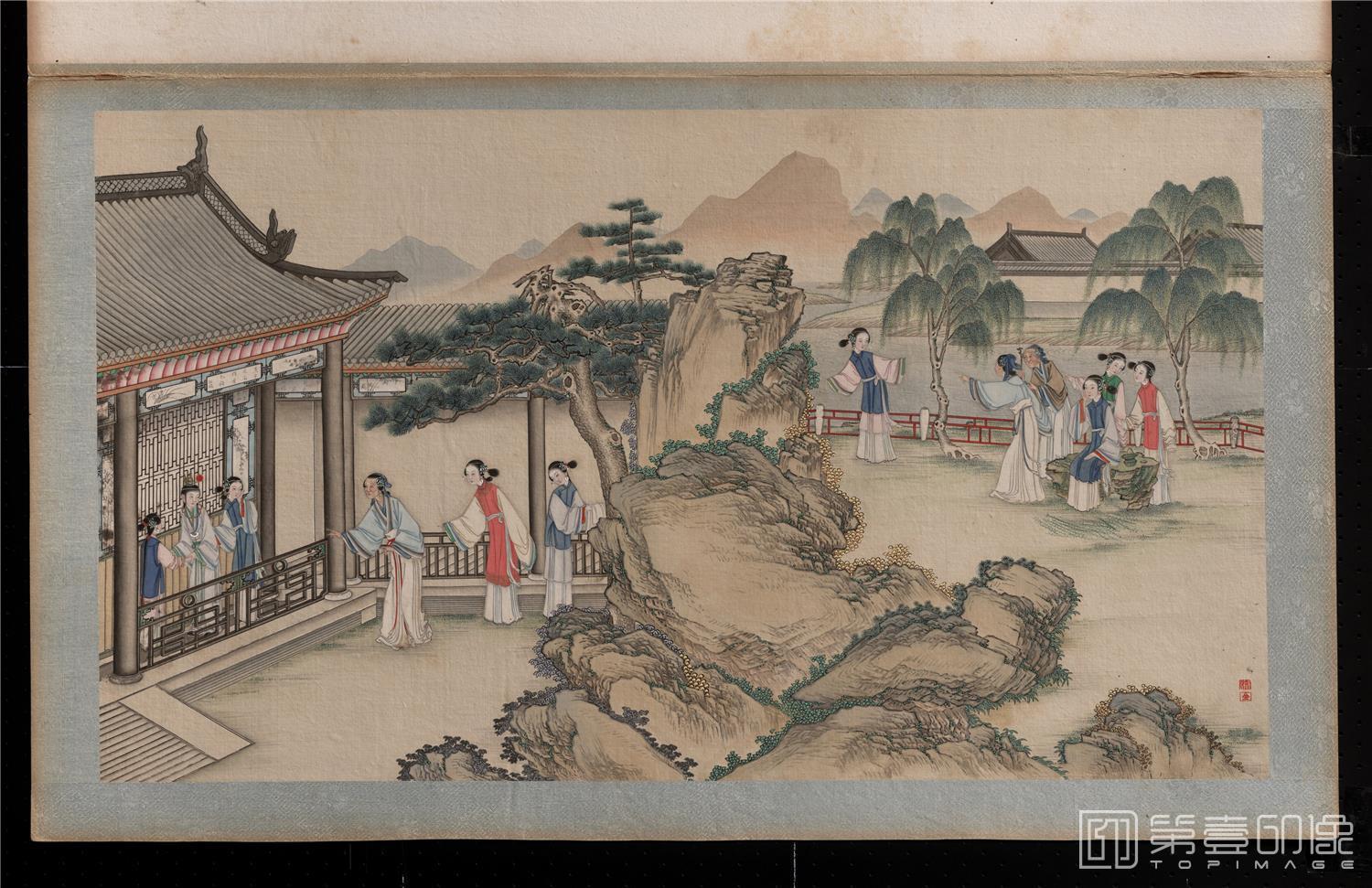国画-红楼梦-绛云轩里召将飞福