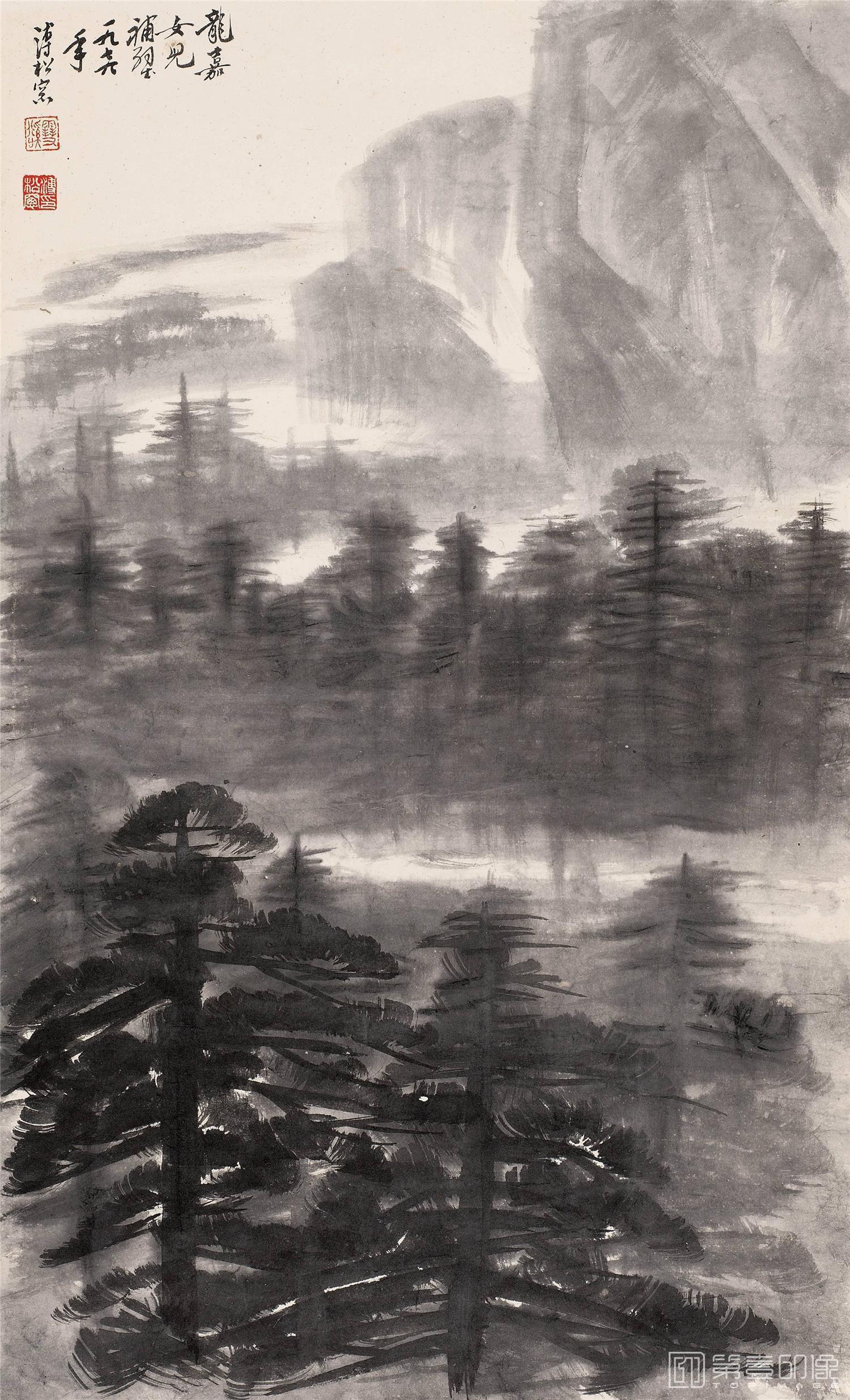 国画-1979年作 松涛山音 立轴