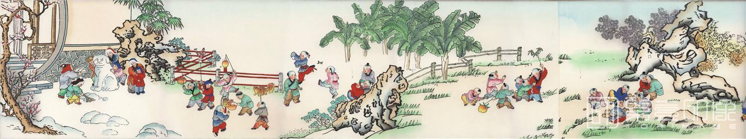 国画-百子图 (童子)