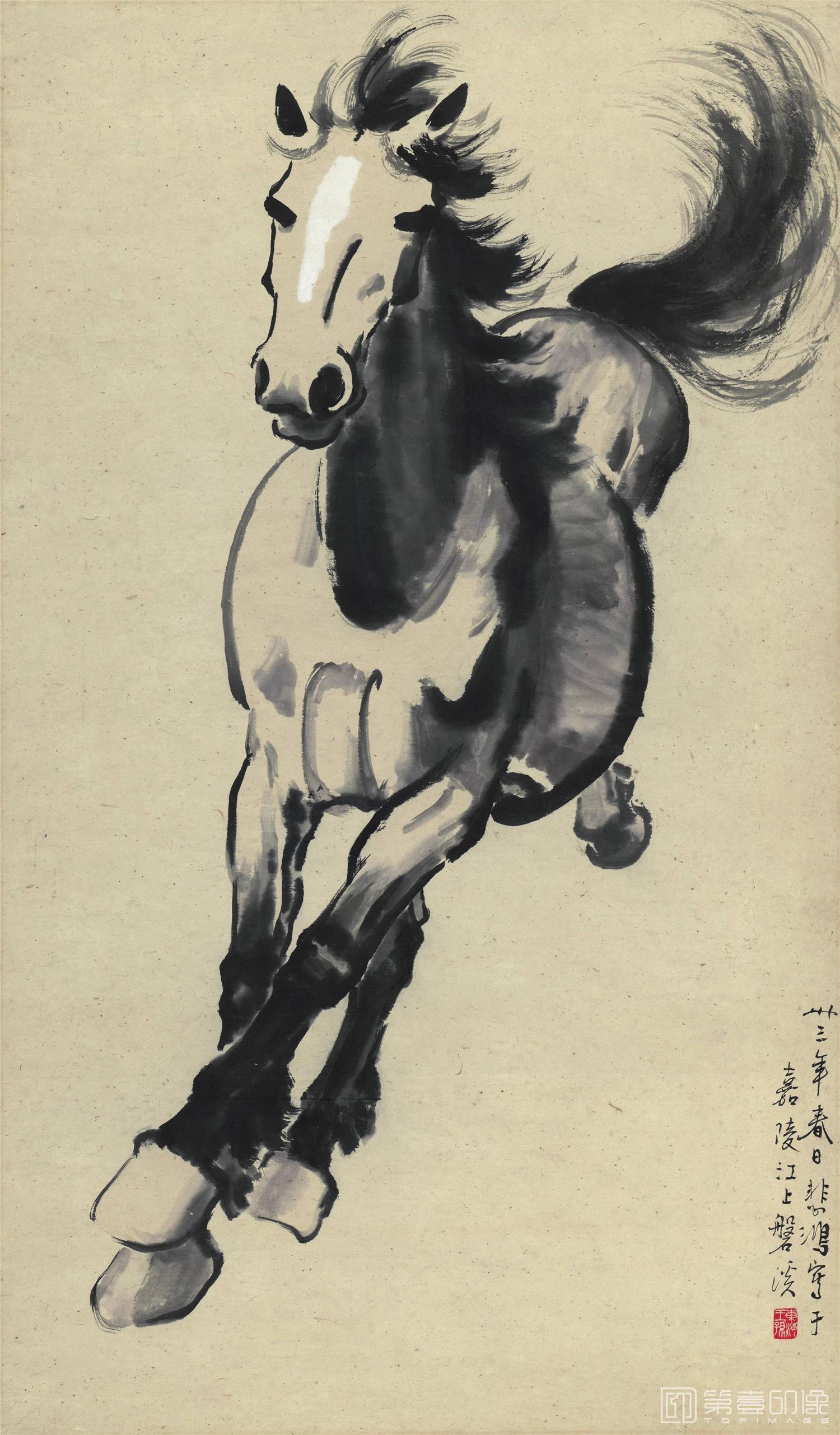国画-奔马60x110