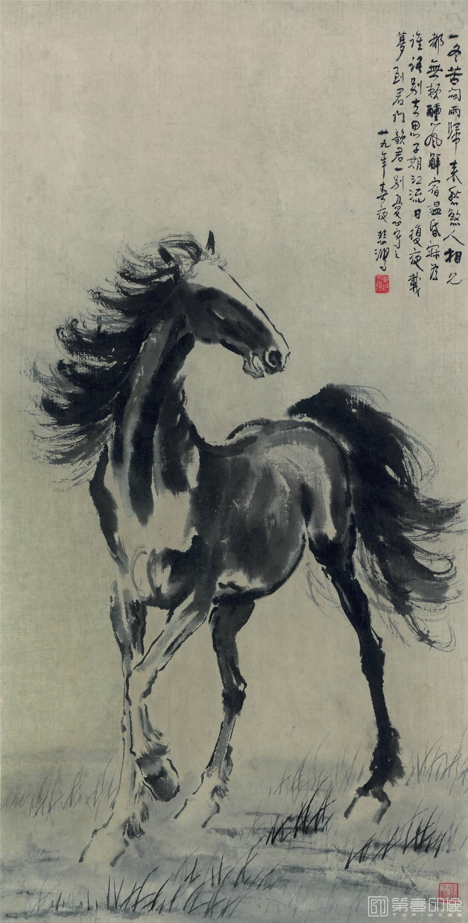 国画-立马-001