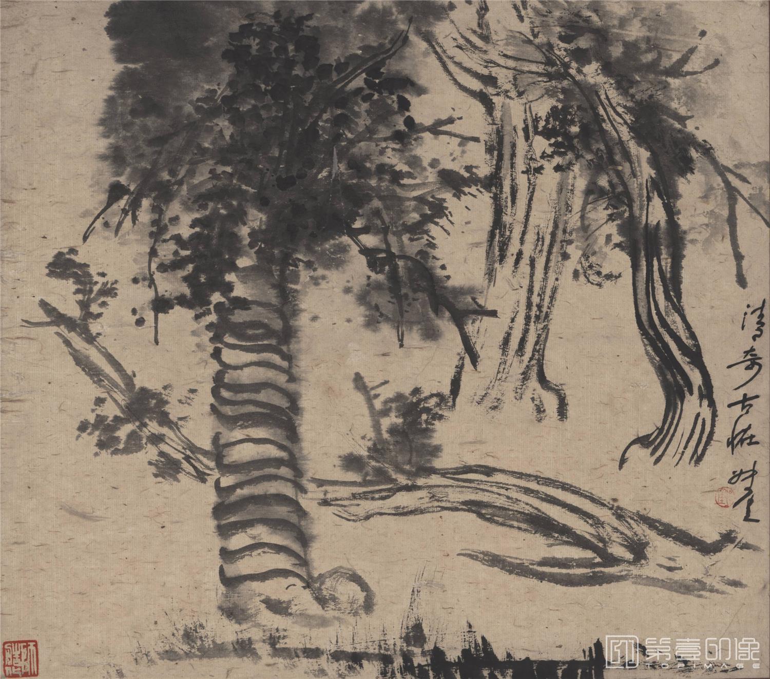 国画-清奇古怪 49X56 (画芯)