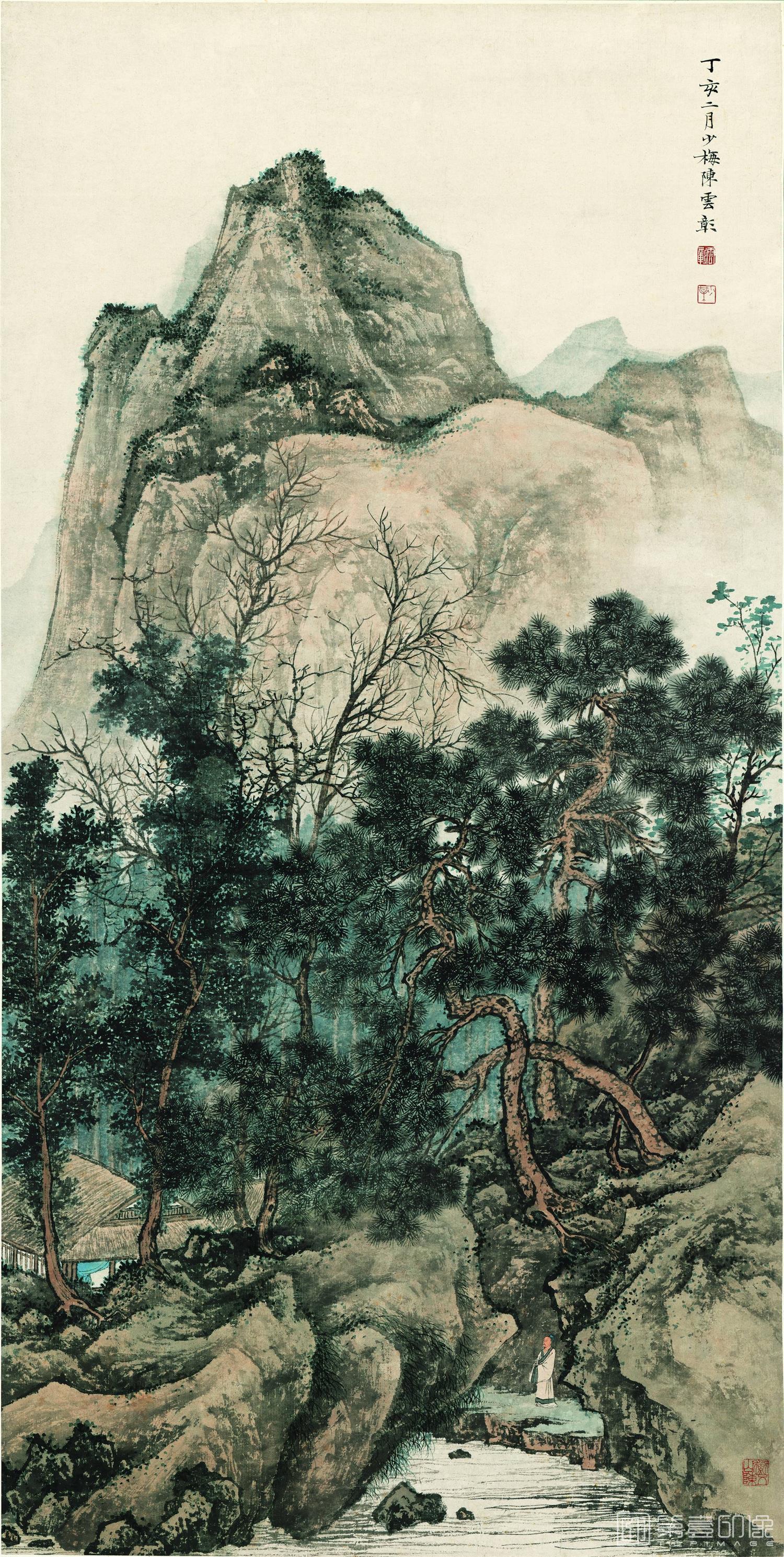 国画-山水图 纸本55x109-002