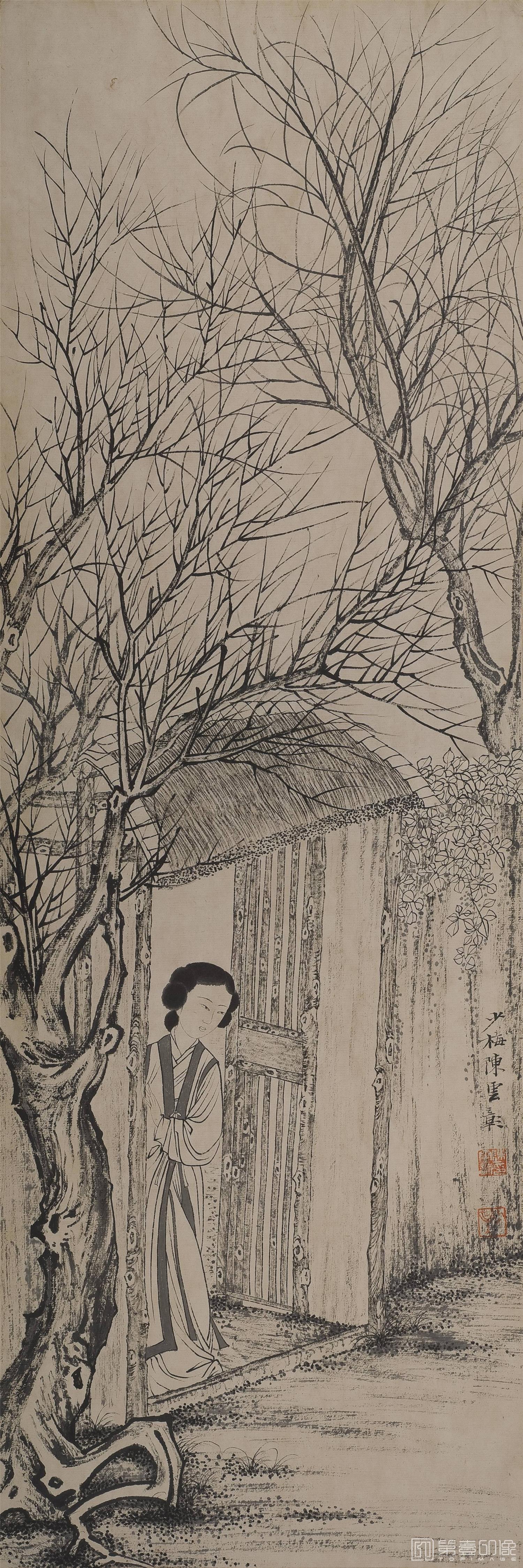 国画-人物四条屏69×23×4-纸本镜片-001