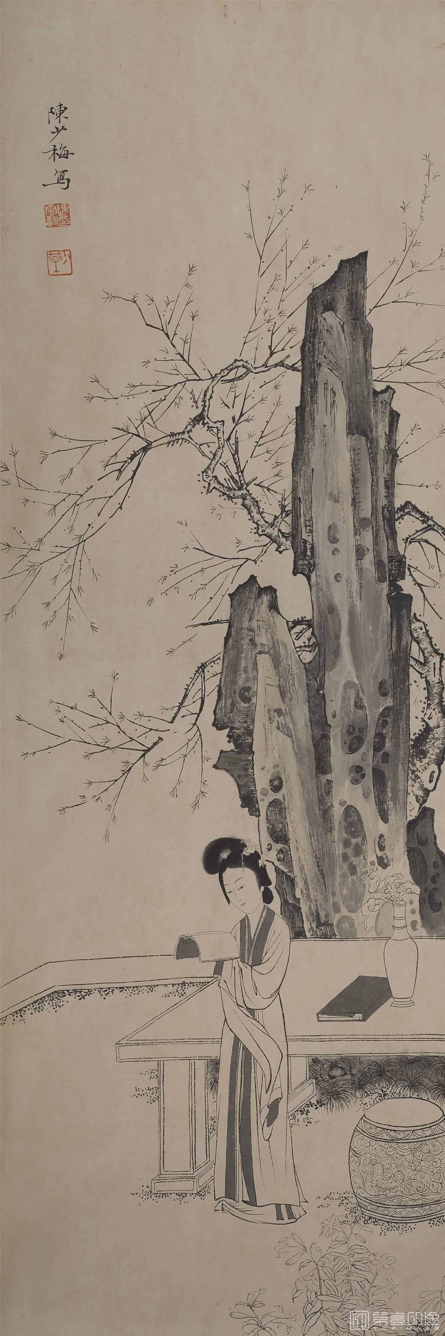 国画-人物四条屏69×23×4-纸本镜片-004