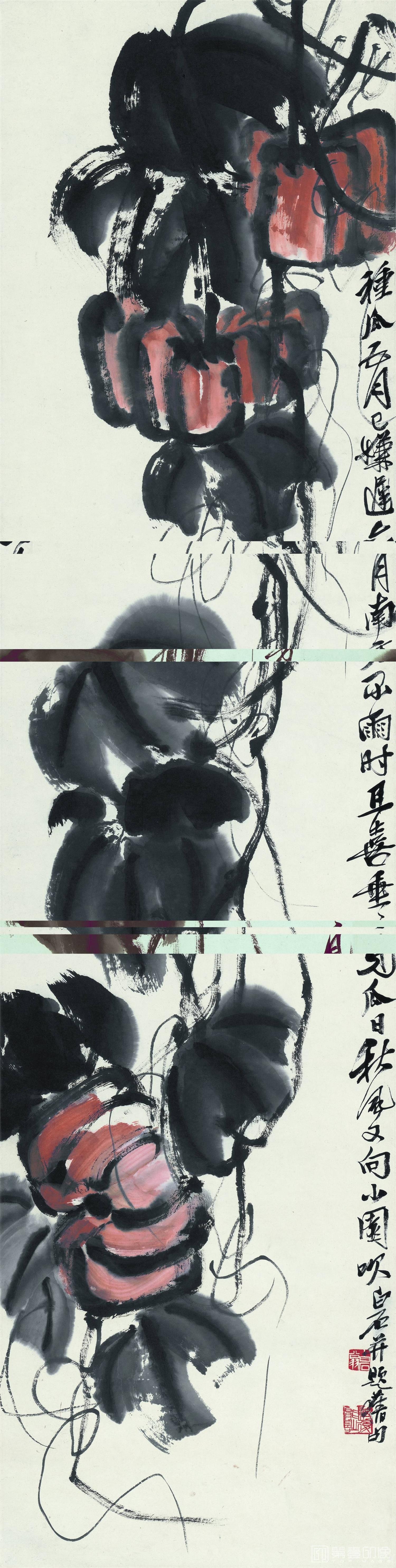 国画-瓜轴