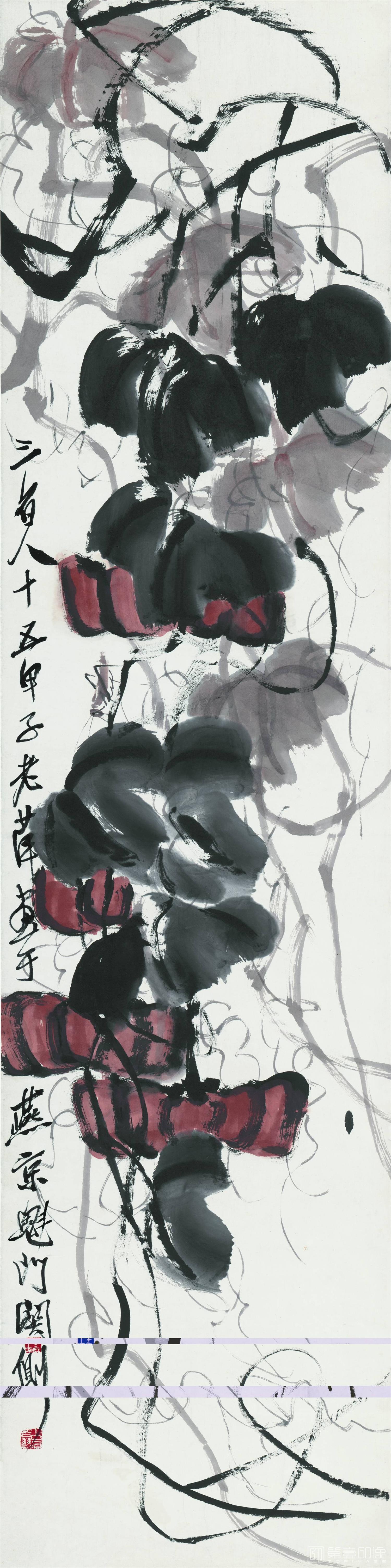 国画-瓜轴