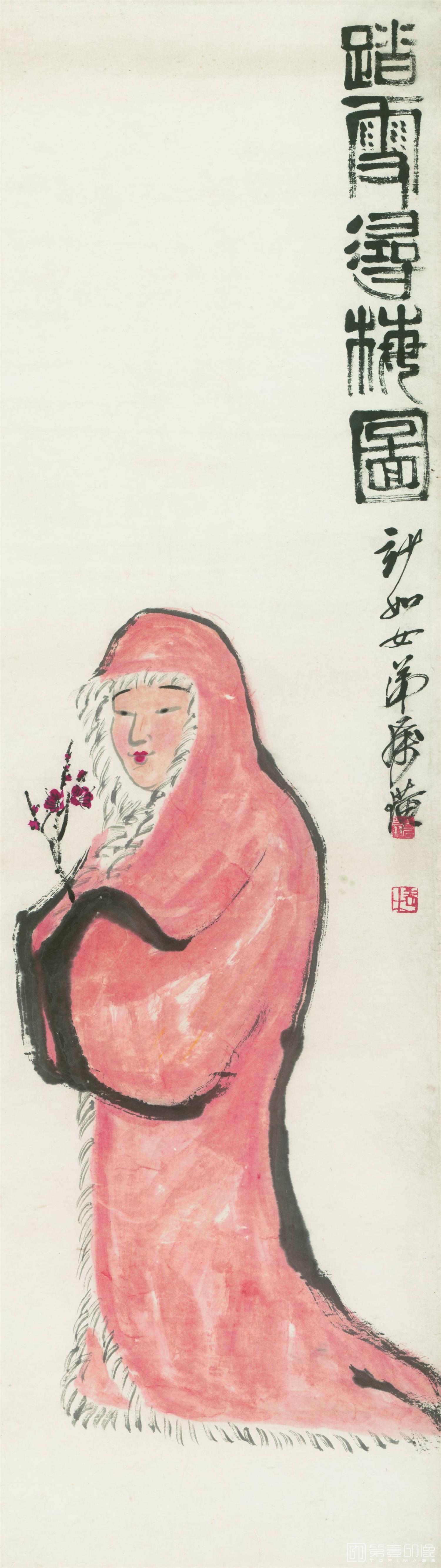 国画-踏雪寻梅图