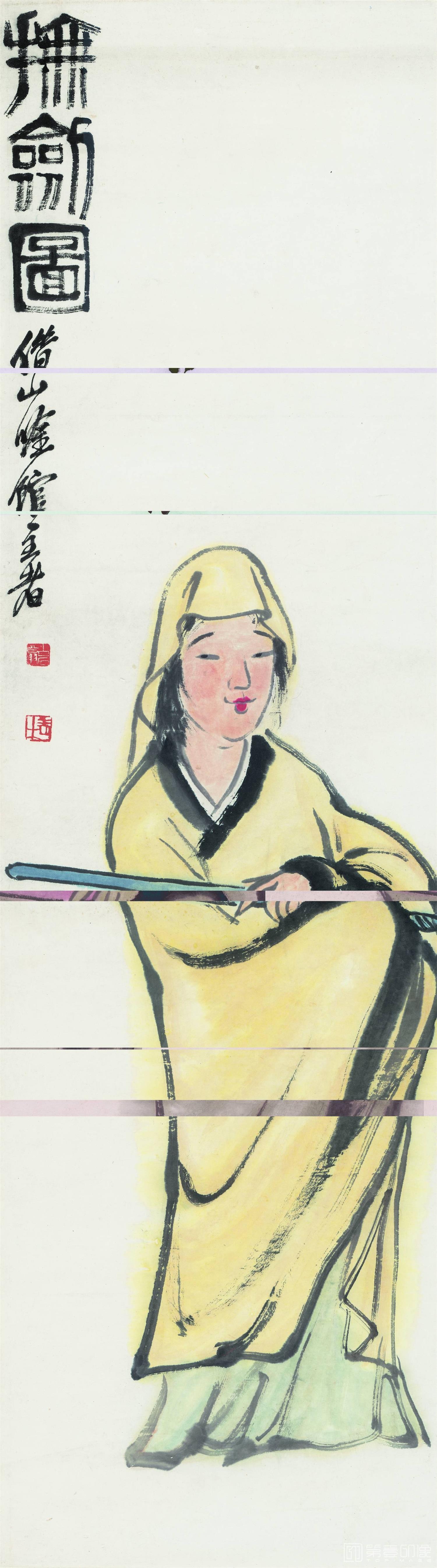 国画-抚剑图