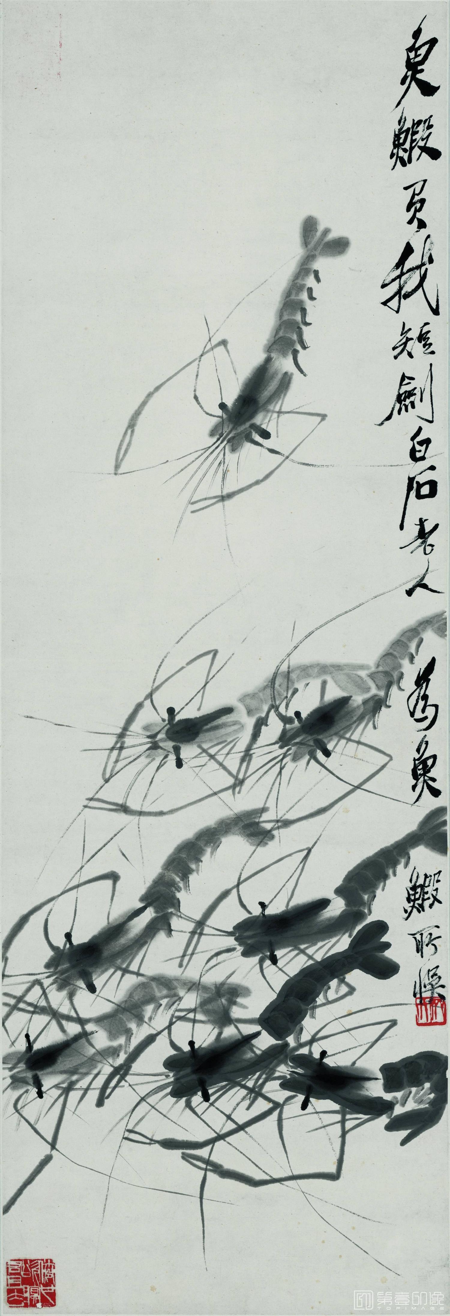 国画-群虾-001