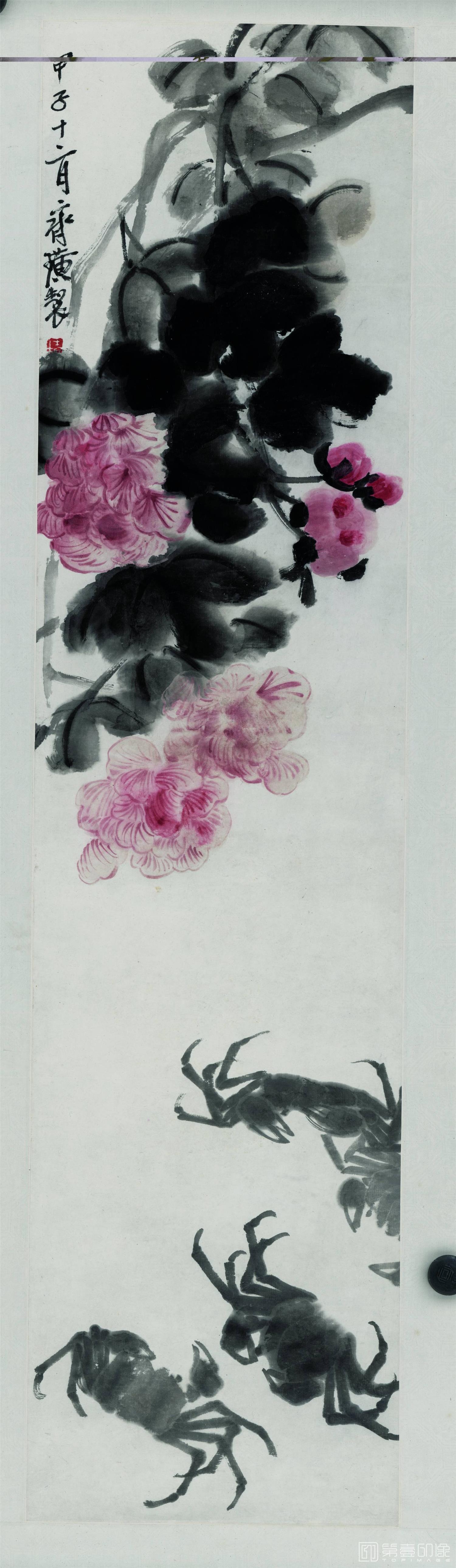 国画-芙蓉蟹