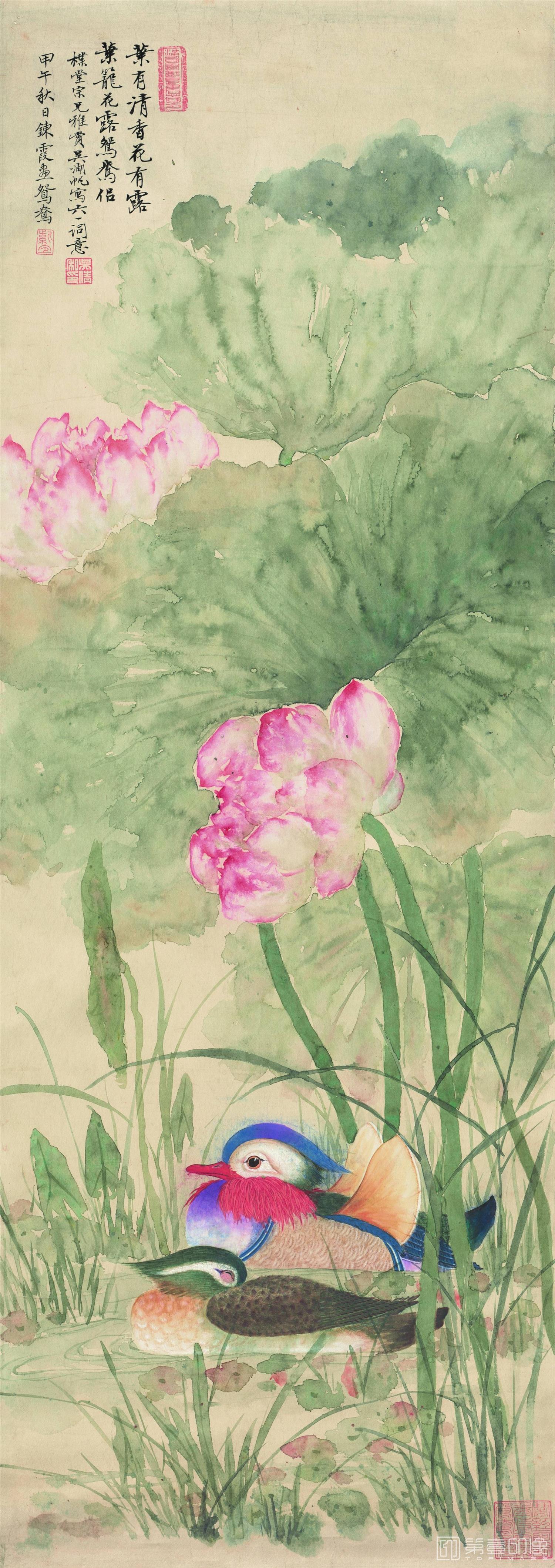 国画-荷花鸳鸯