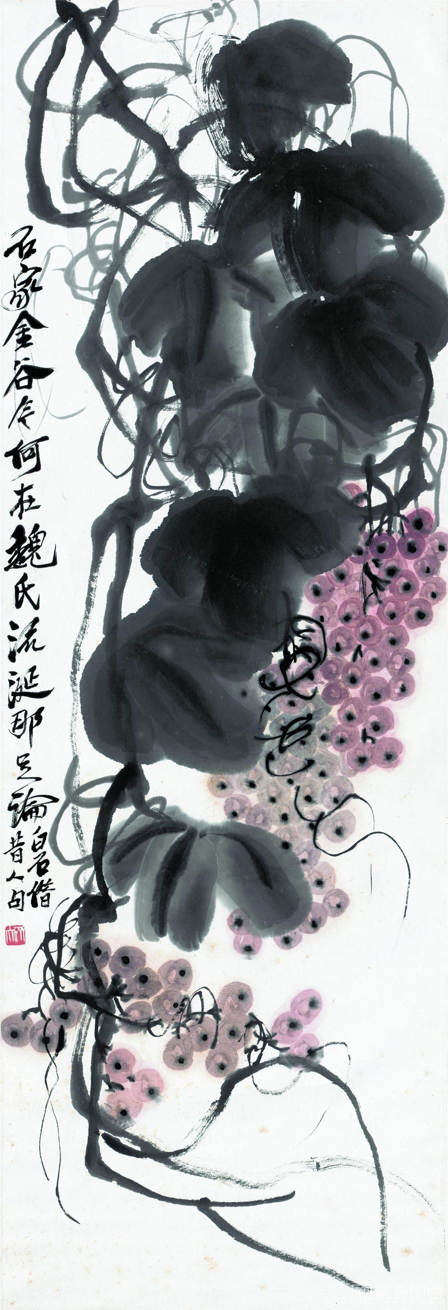 国画-葡萄