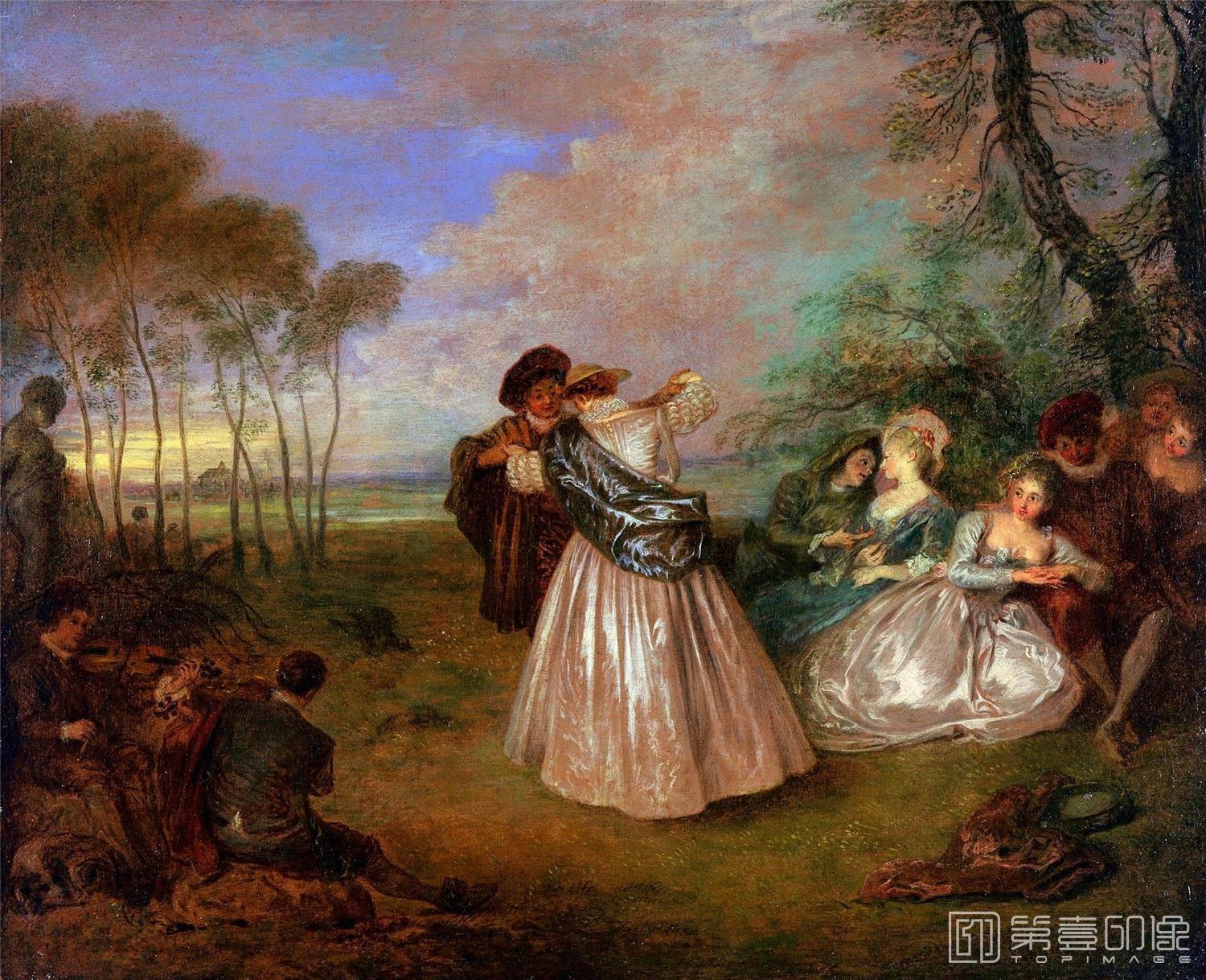 油画-[法国]让·安托万·华托 (Jean-AntoineWatteau)作品集-0038