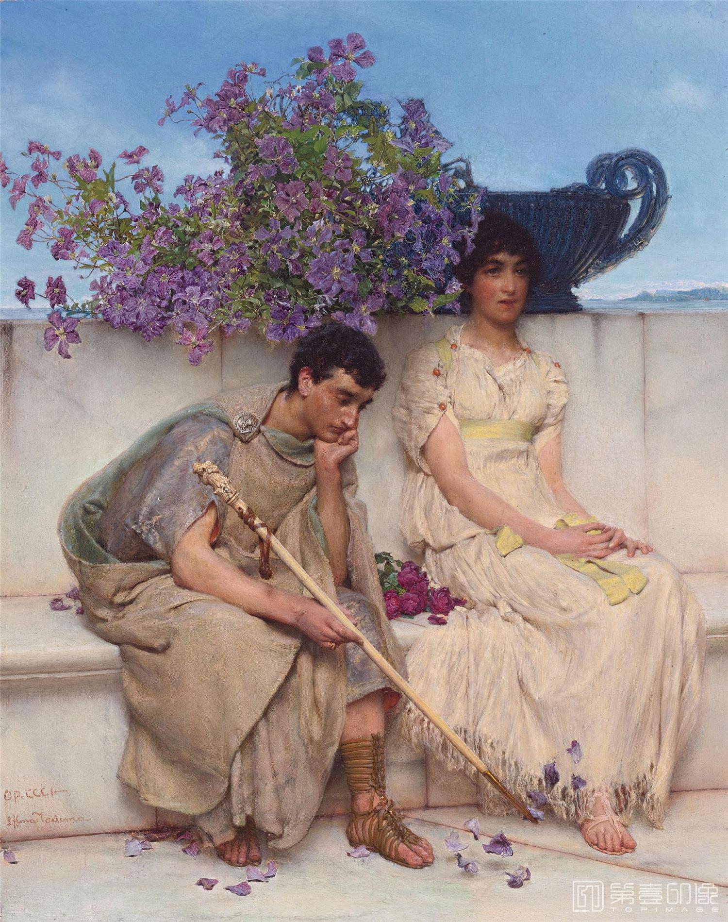 油画-[英国]劳伦斯·阿尔玛-塔德玛 (Lawrence Alma-Tadema)作品集-0010