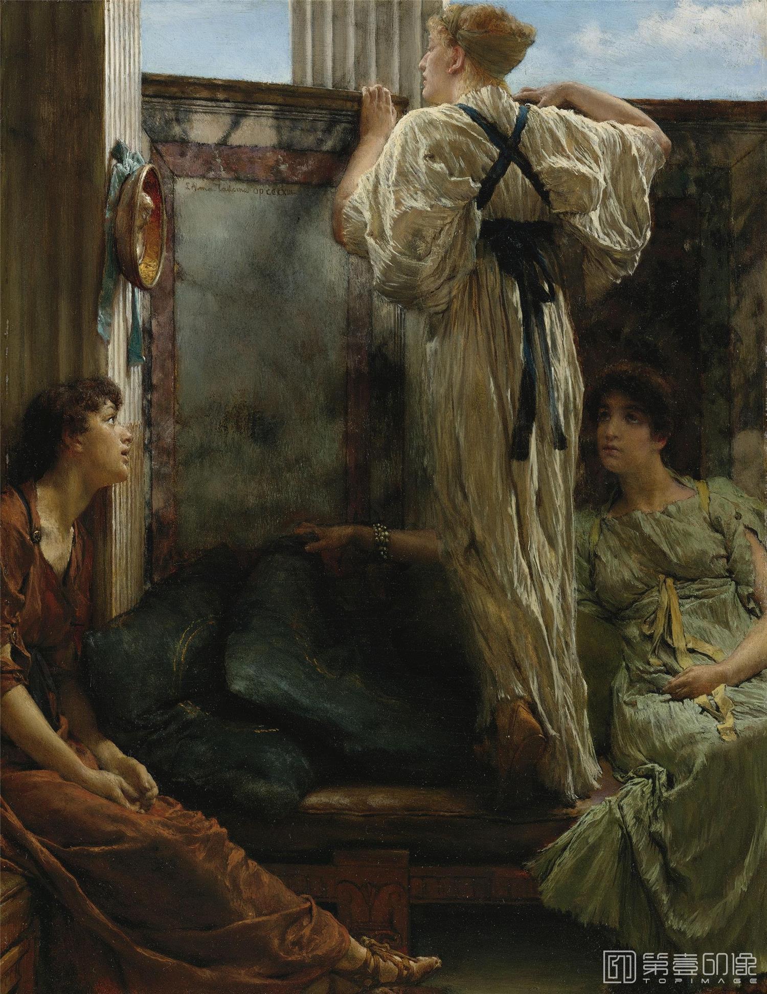 油画-[英国]劳伦斯·阿尔玛-塔德玛 (Lawrence Alma-Tadema)作品集-0011