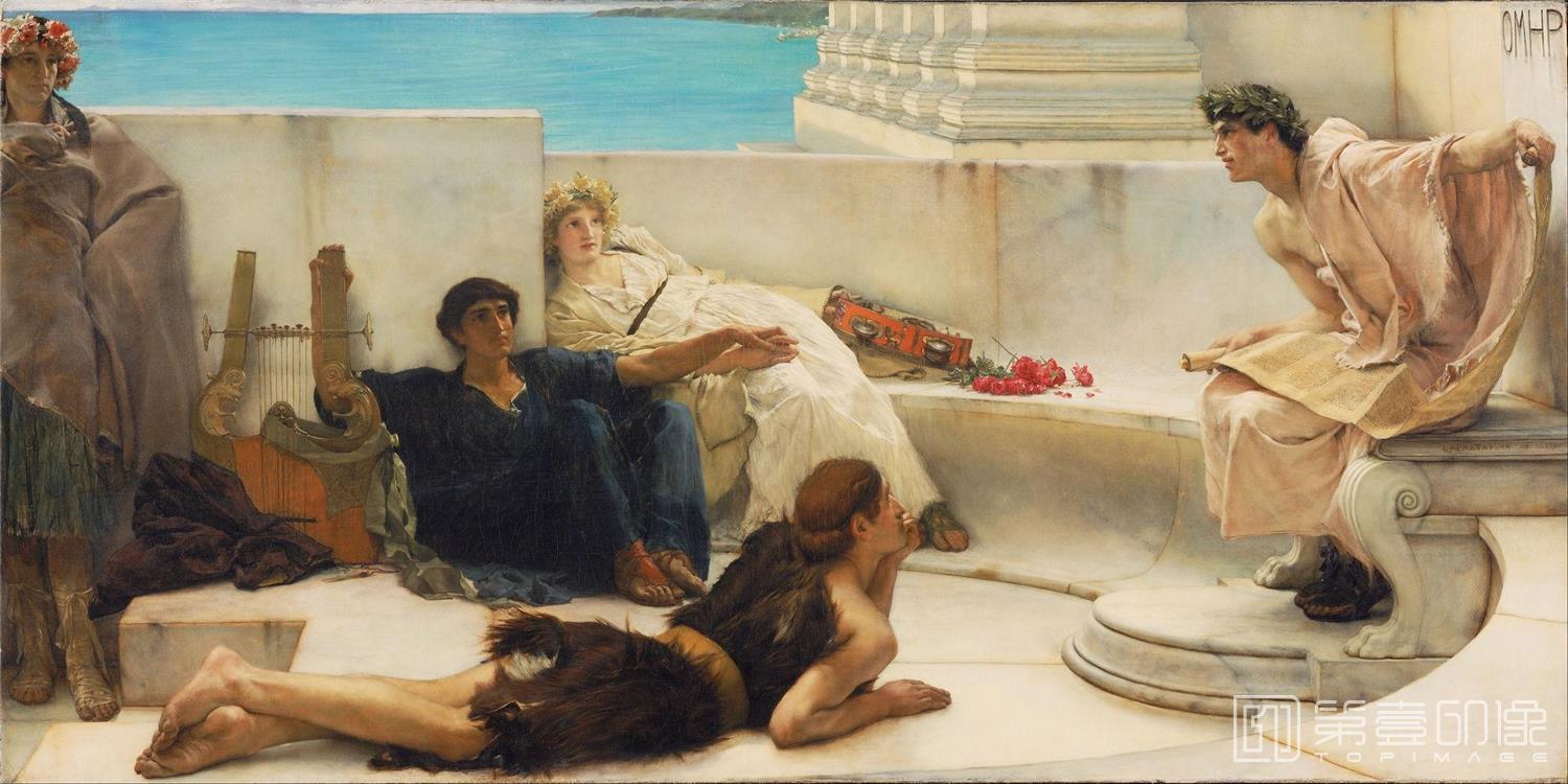 油画-[英国]劳伦斯·阿尔玛-塔德玛 (Lawrence Alma-Tadema)作品集-0012