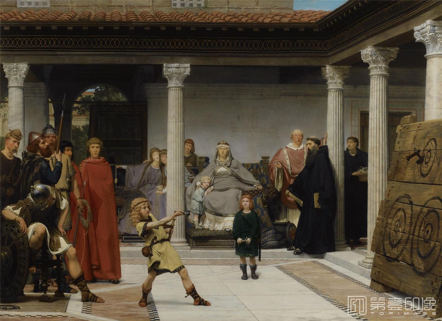 油画-[英国]劳伦斯·阿尔玛-塔德玛 (Lawrence Alma-Tadema)作品集-0015