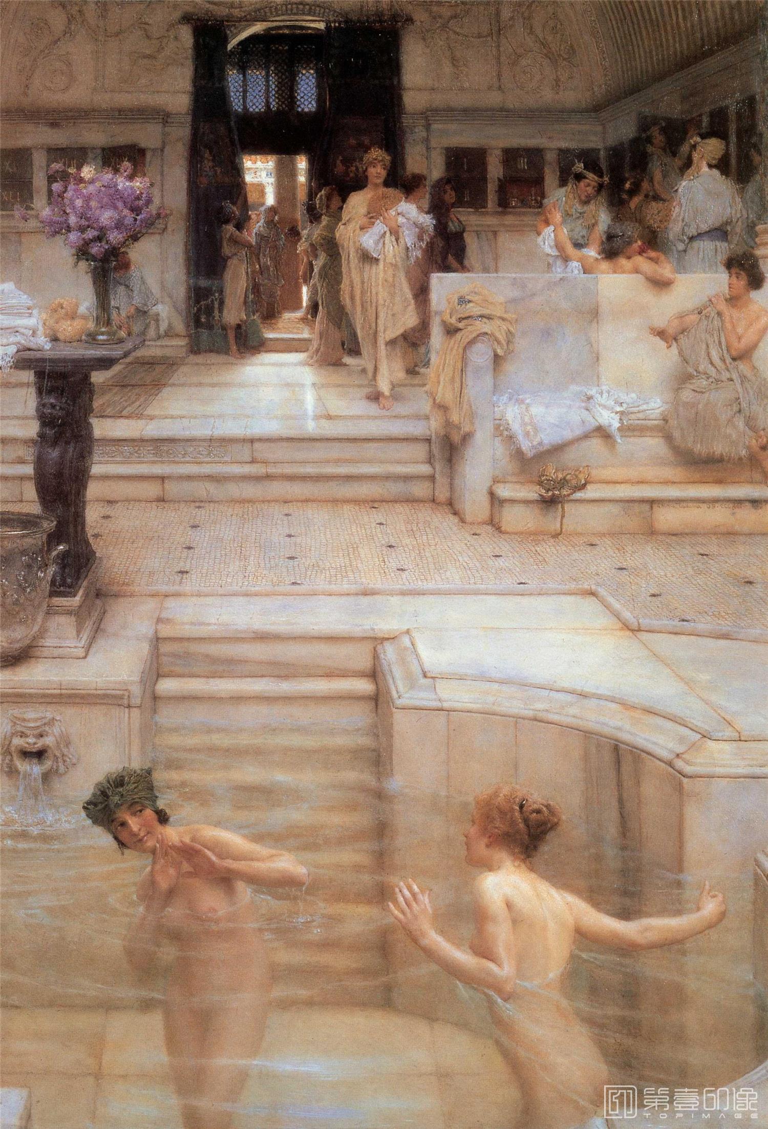 油画-[英国]劳伦斯·阿尔玛-塔德玛 (Lawrence Alma-Tadema)作品集-0024