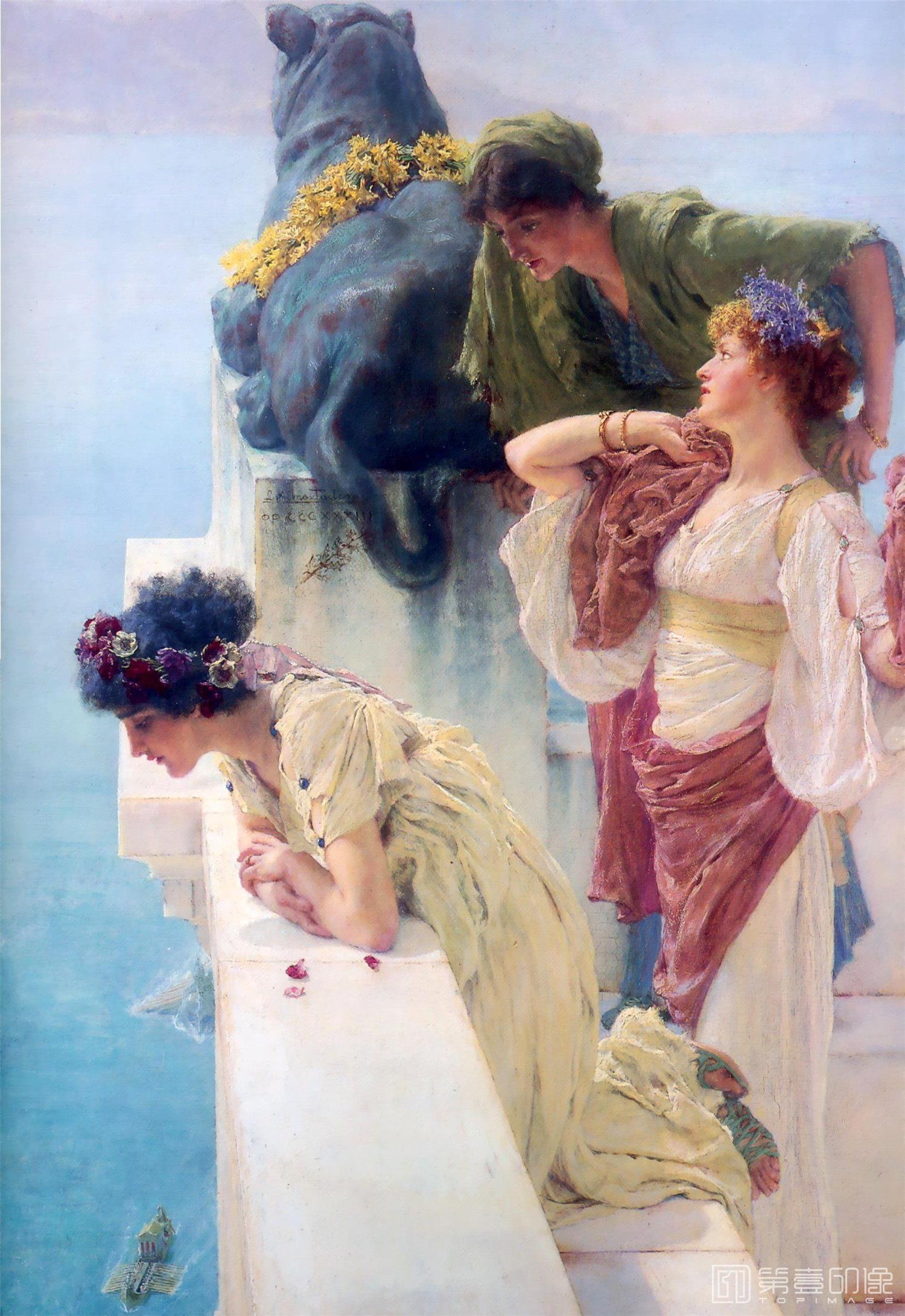 油画-[英国]劳伦斯·阿尔玛-塔德玛 (Lawrence Alma-Tadema)作品集-0043