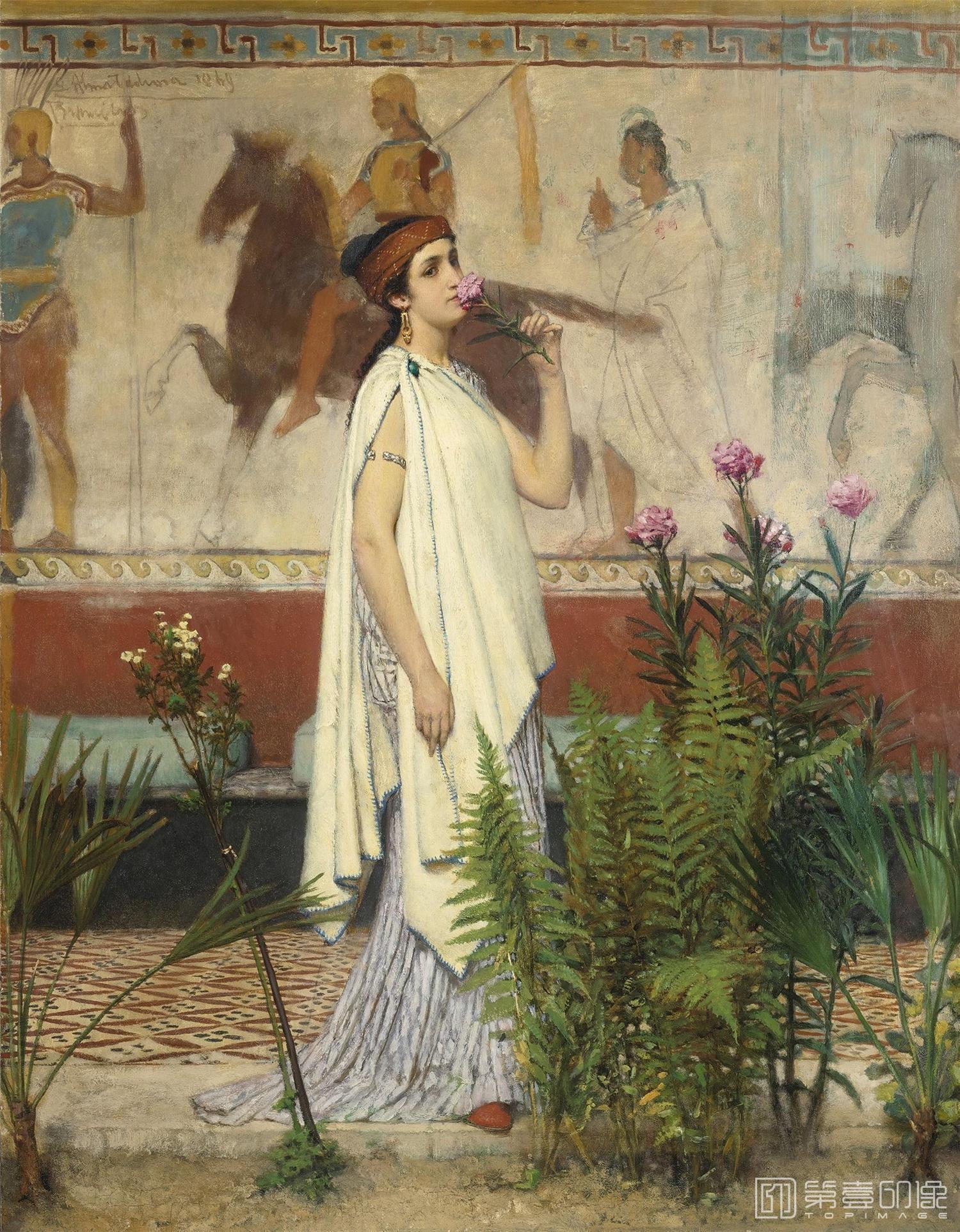 油画-[英国]劳伦斯·阿尔玛-塔德玛 (Lawrence Alma-Tadema)作品集-0044