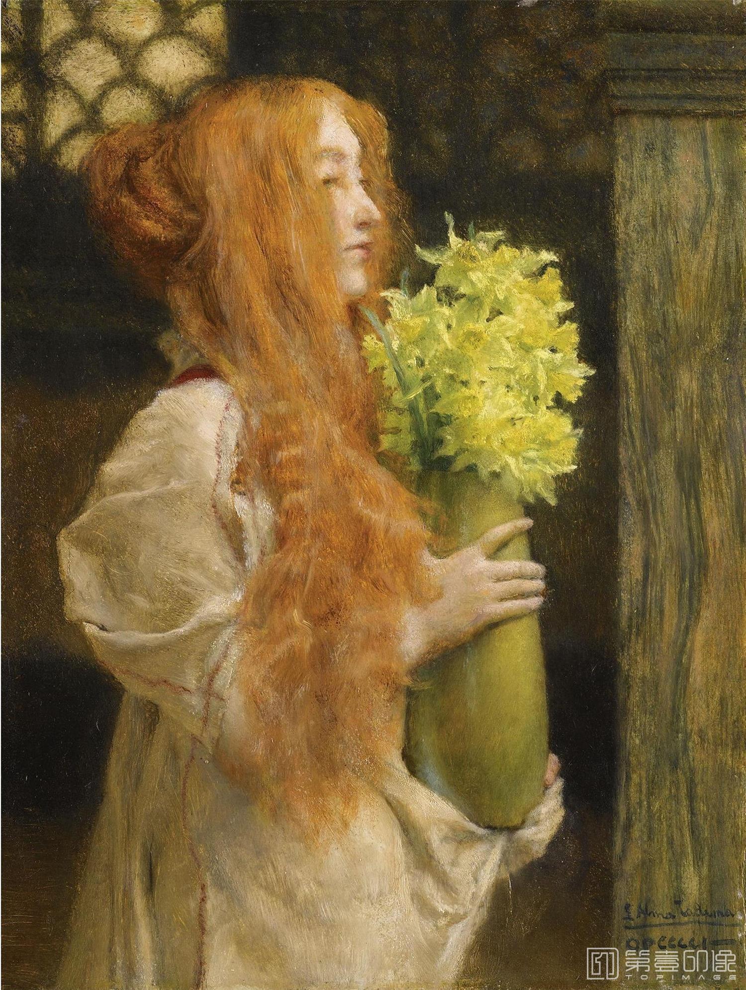 油画-[英国]劳伦斯·阿尔玛-塔德玛 (Lawrence Alma-Tadema)作品集-0047