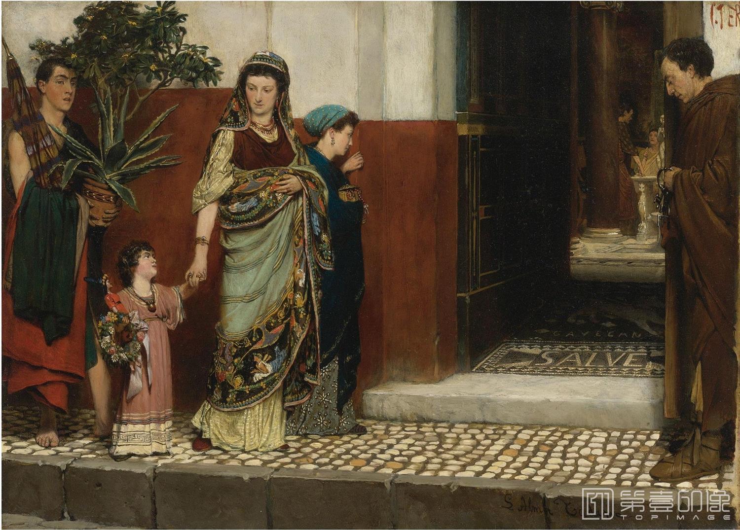油画-[英国]劳伦斯·阿尔玛-塔德玛 (Lawrence Alma-Tadema)作品集-0054