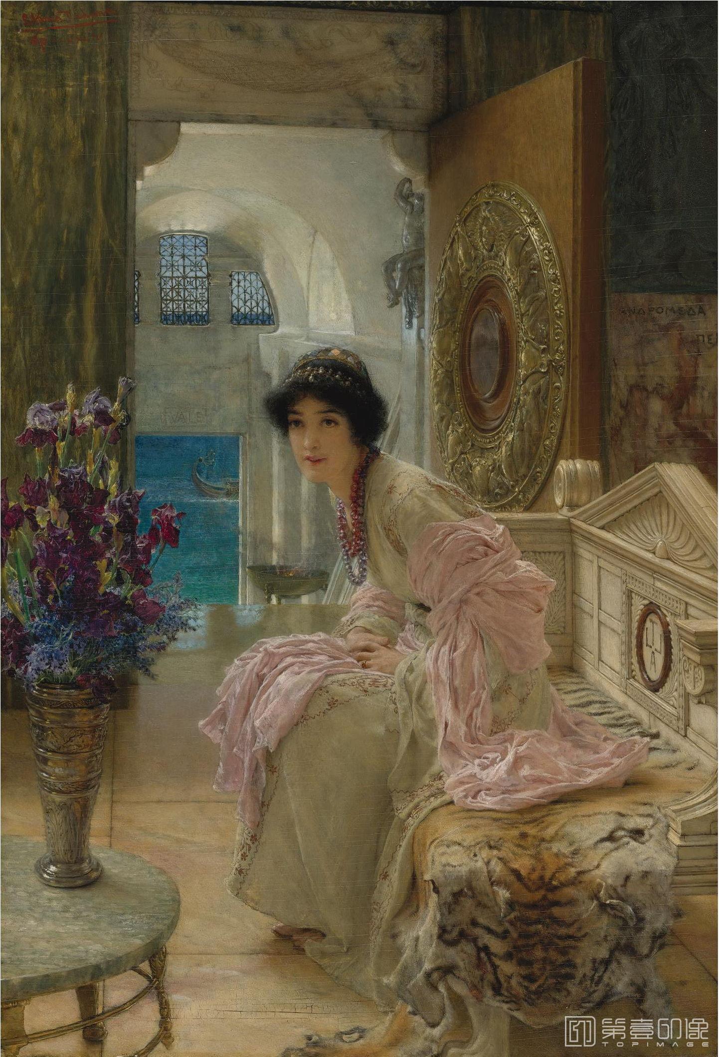 油画-[英国]劳伦斯·阿尔玛-塔德玛 (Lawrence Alma-Tadema)作品集-0055