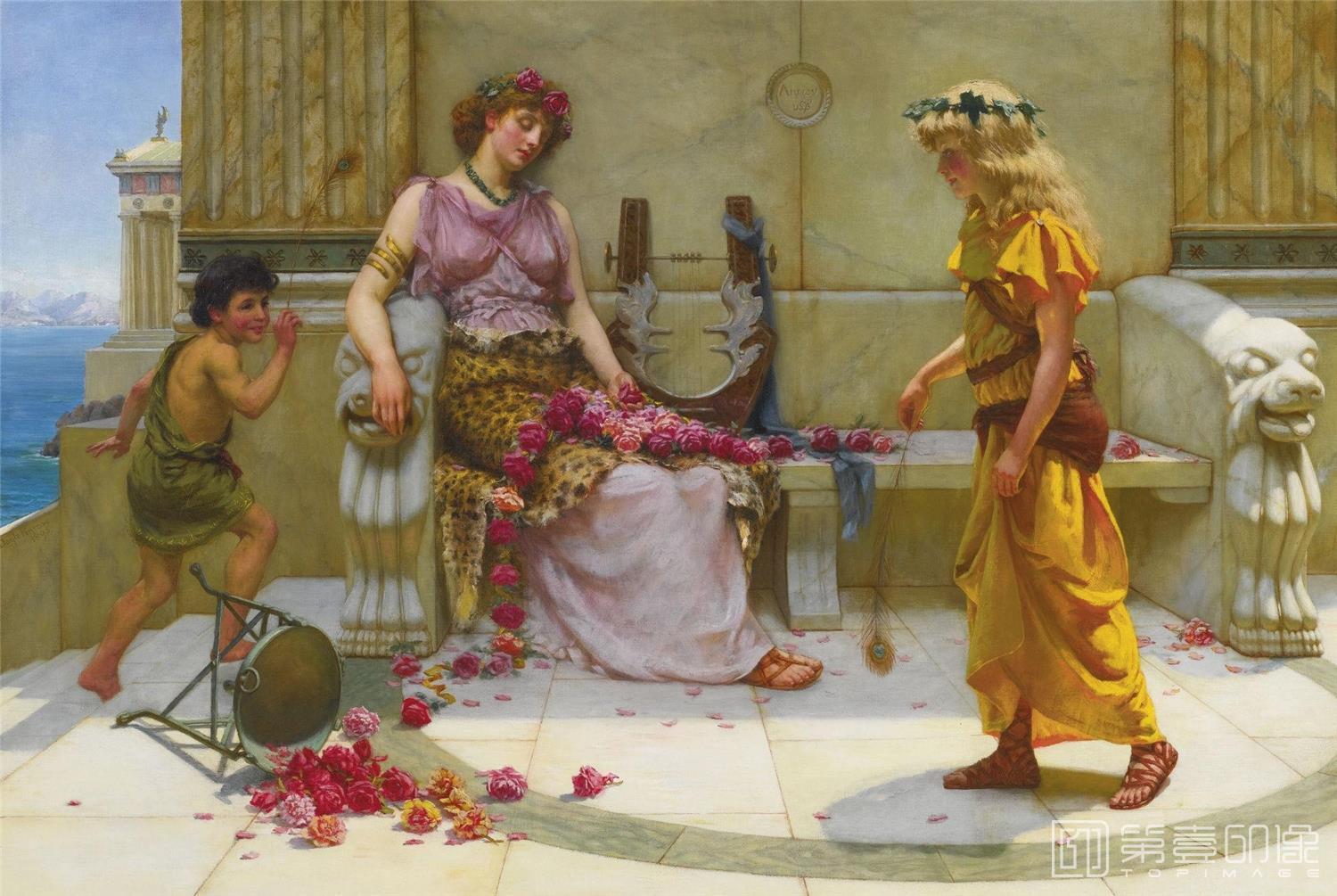油画-[英国]劳伦斯·阿尔玛-塔德玛 (Lawrence Alma-Tadema)作品集-0062