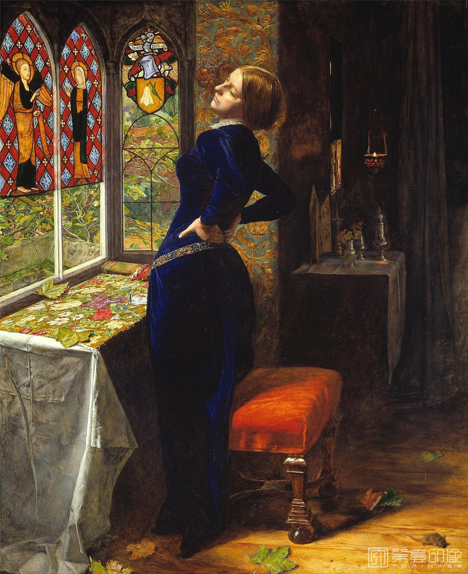 油画-[英国]约翰·埃弗里特·米莱斯 (John Everett Millais)作品集-0022
