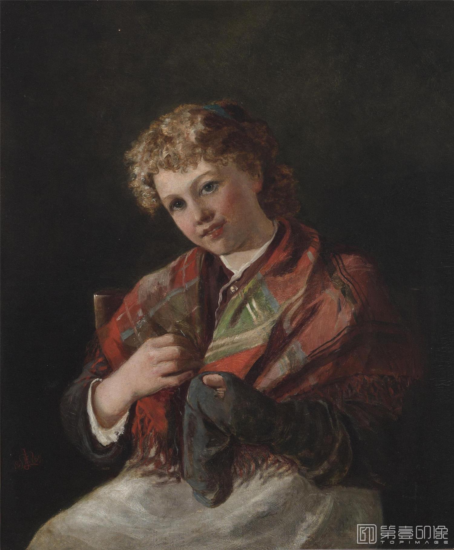 油画-[英国]约翰·埃弗里特·米莱斯 (John Everett Millais)作品集-0027