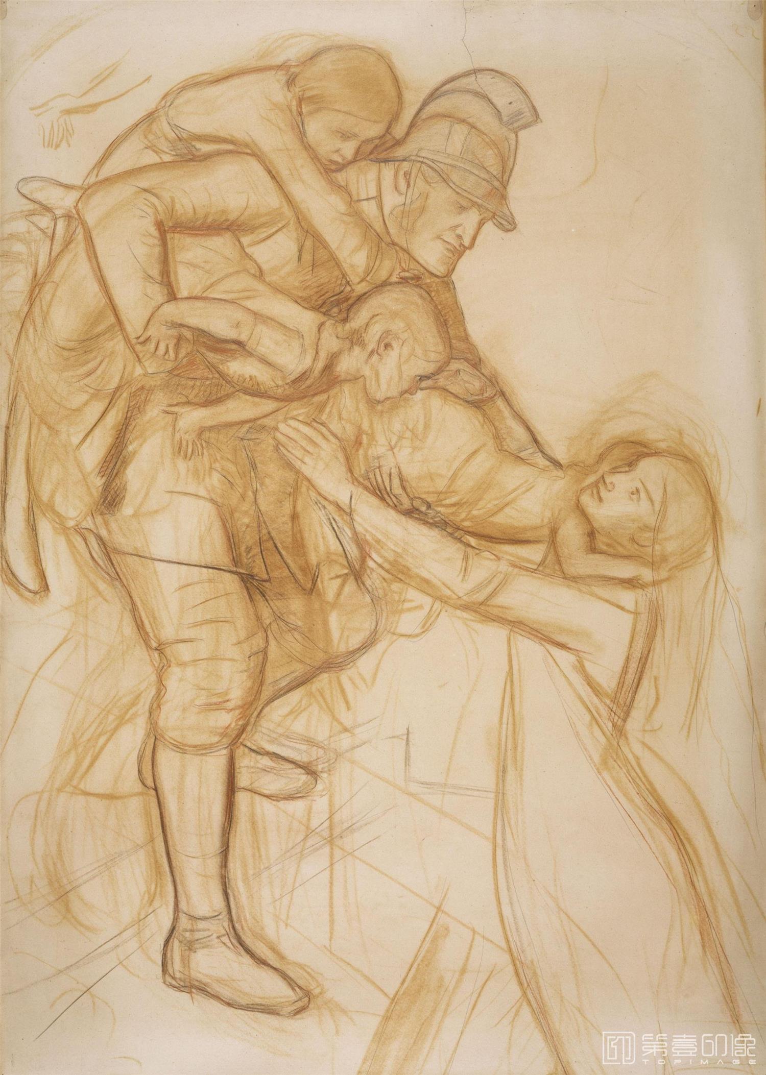 速写-[英国]约翰·埃弗里特·米莱斯 (John Everett Millais)作品集-0049