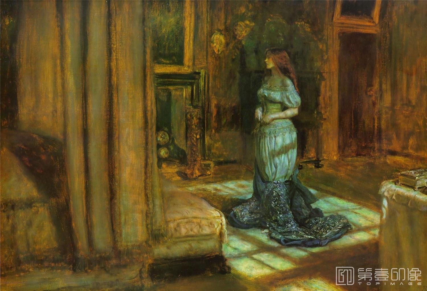油画-[英国]约翰·埃弗里特·米莱斯 (John Everett Millais)作品集-0053