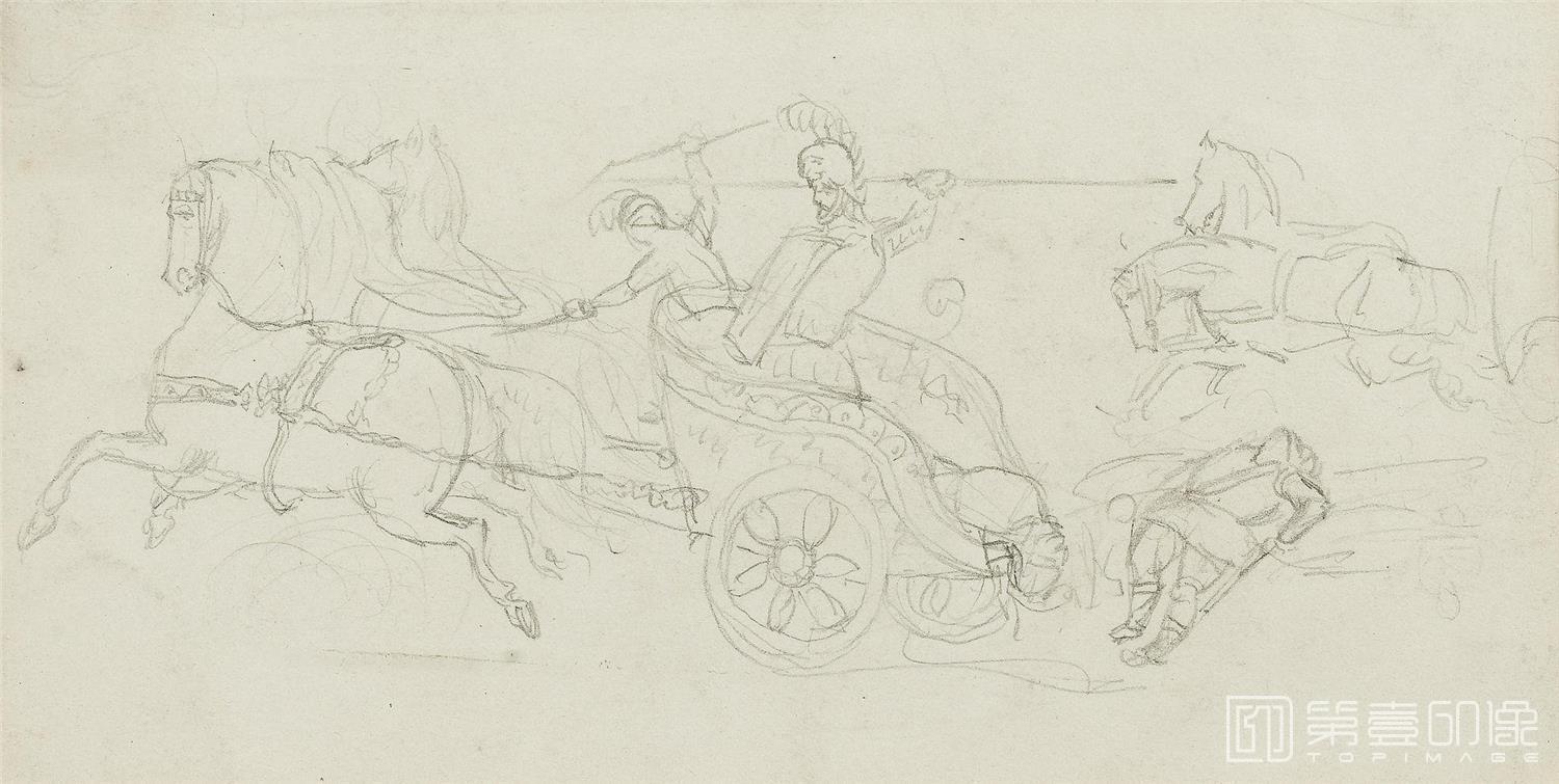 速写-[英国]约翰·埃弗里特·米莱斯 (John Everett Millais)作品集-0060