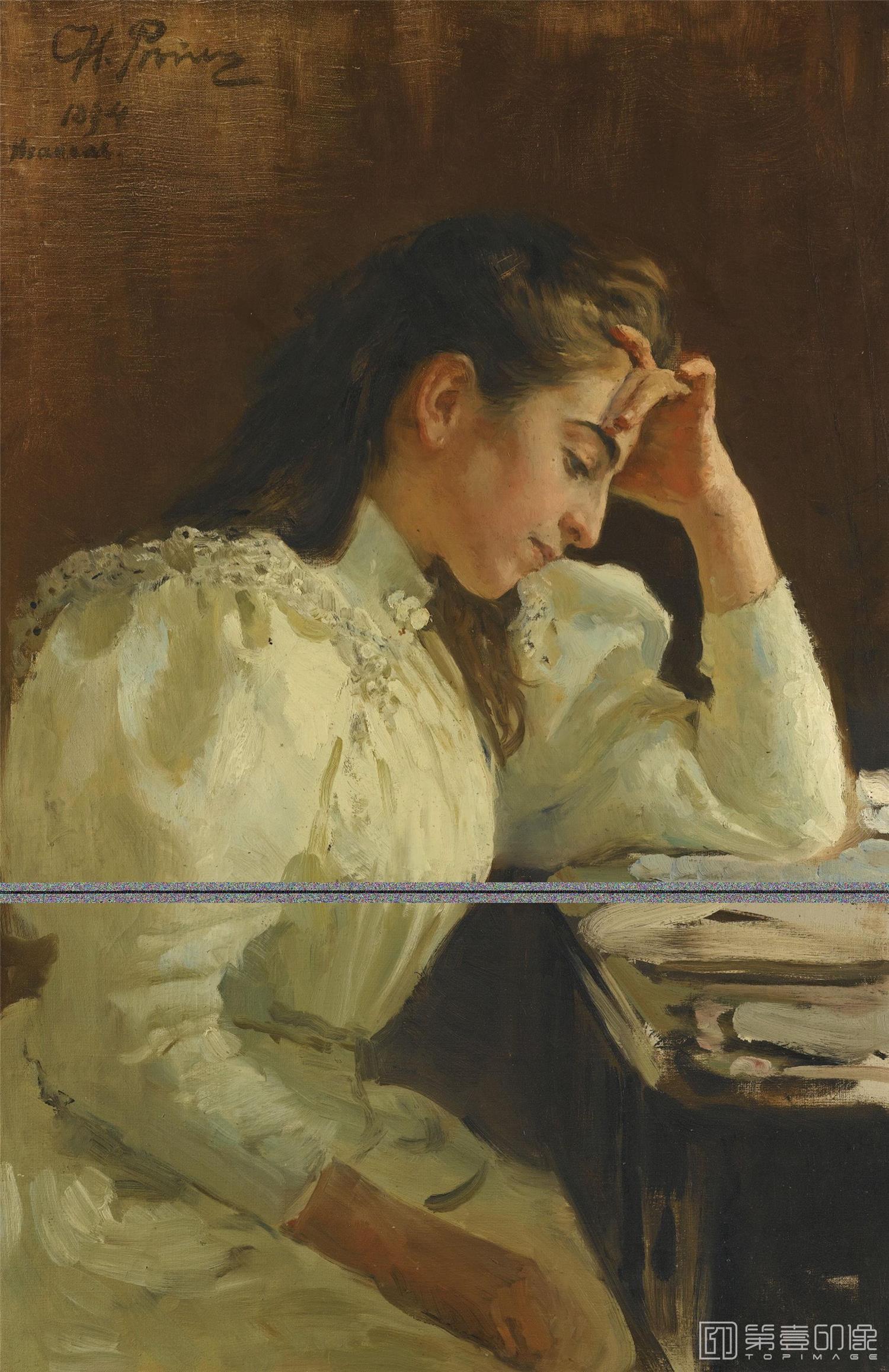 油画-[俄罗斯]伊里亚·叶菲莫维奇·列宾 (Ilya Efimovich Repin)作品集-0028