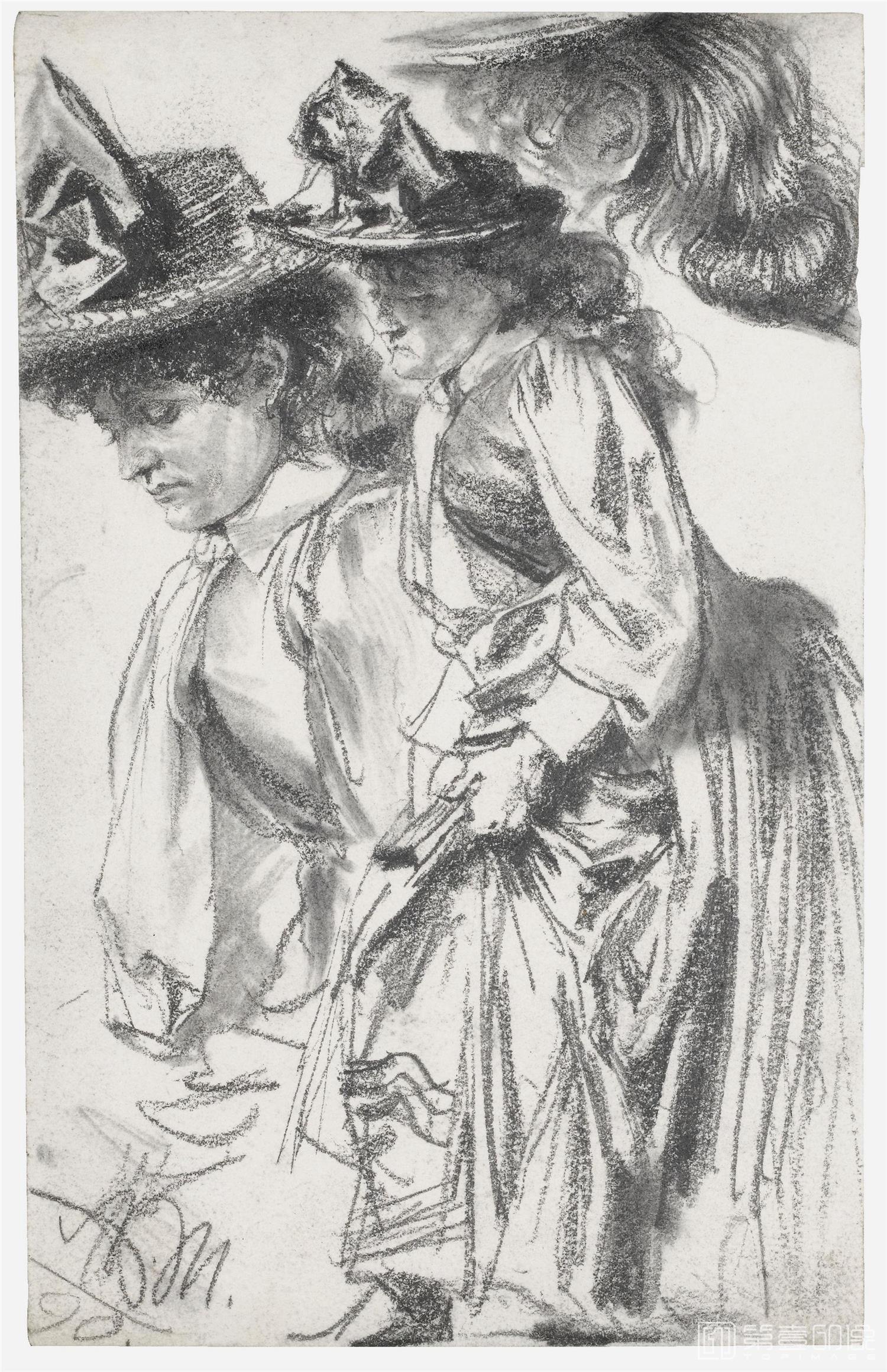 素描-[德国]门采尔 (Adolph Von Menzel)作品集-0046