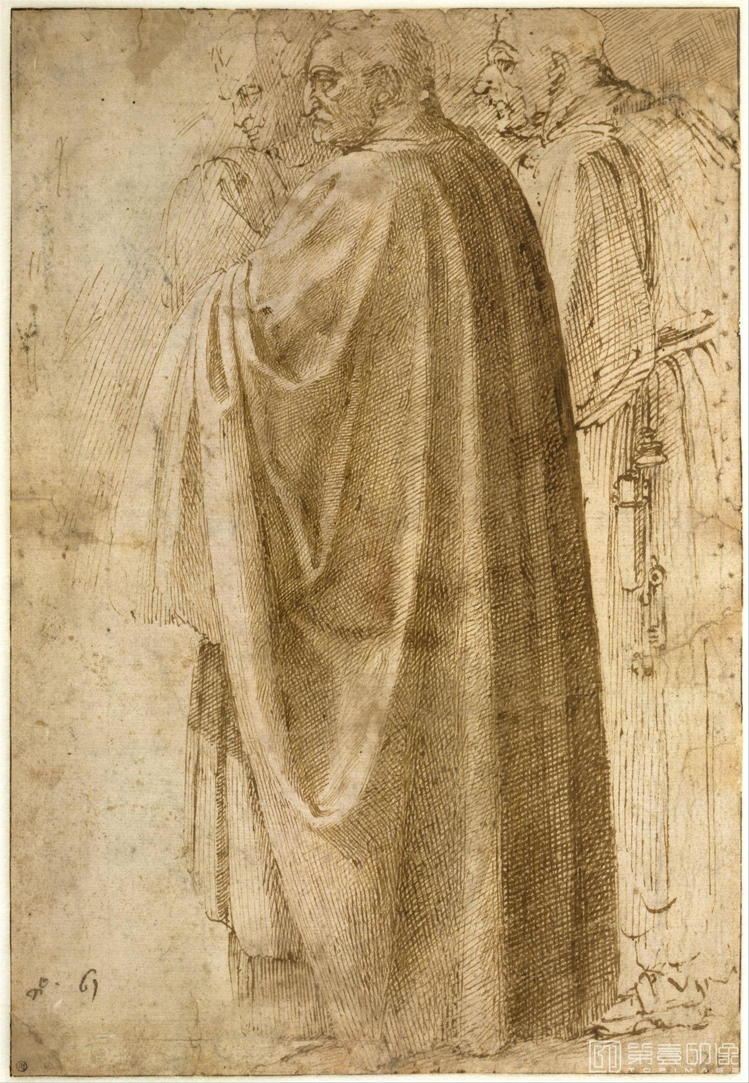 素描-[意大利]米开朗基罗·博纳罗蒂 (Michelangelo di Lodovico Buonarroti Simoni)作品集-0078