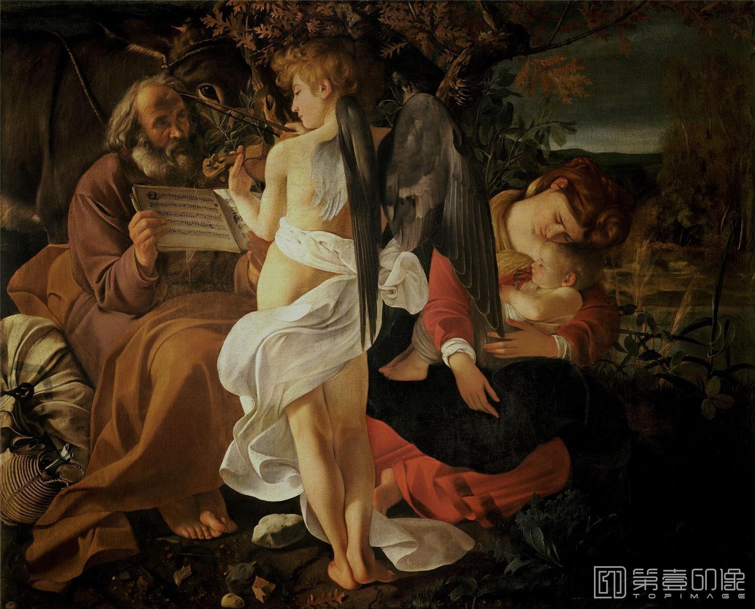 油画-[意大利]米开朗基罗·梅里西·达·卡拉瓦乔 (Michelangelo Merisi da Caravaggio)作品集-0033