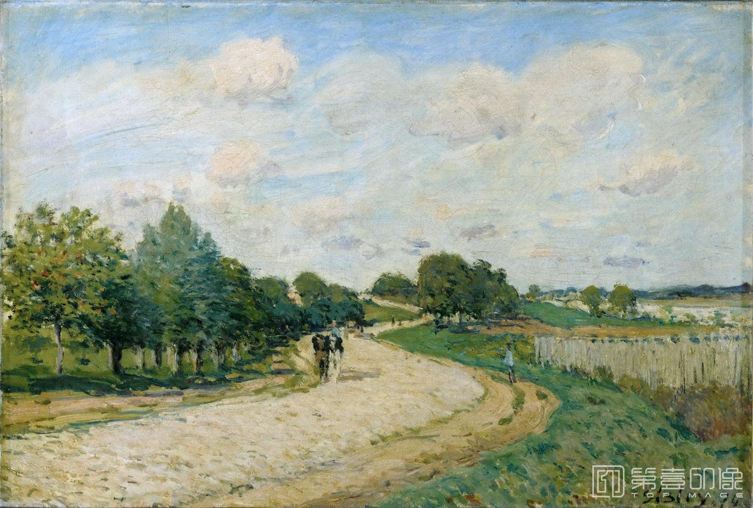 油画-[法国]阿尔弗莱德·西斯莱 (Alfred Sisley )作品集-0004