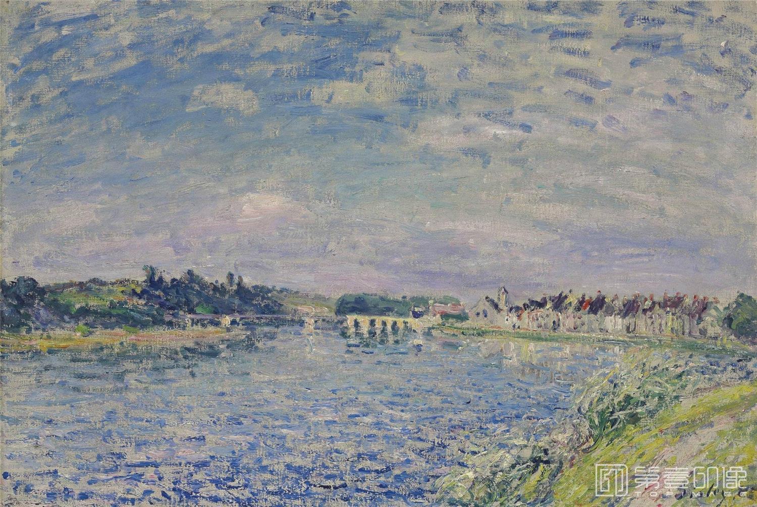 油画-[法国]阿尔弗莱德·西斯莱 (Alfred Sisley )作品集-0010