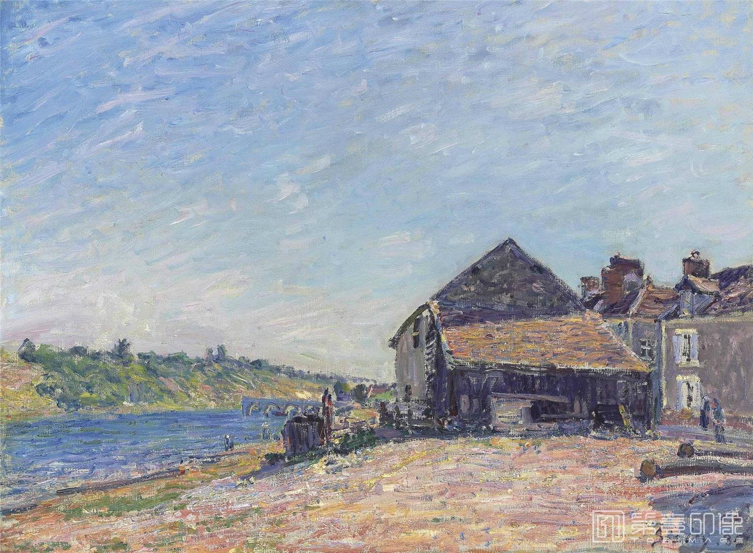 油画-[法国]阿尔弗莱德·西斯莱 (Alfred Sisley )作品集-0021
