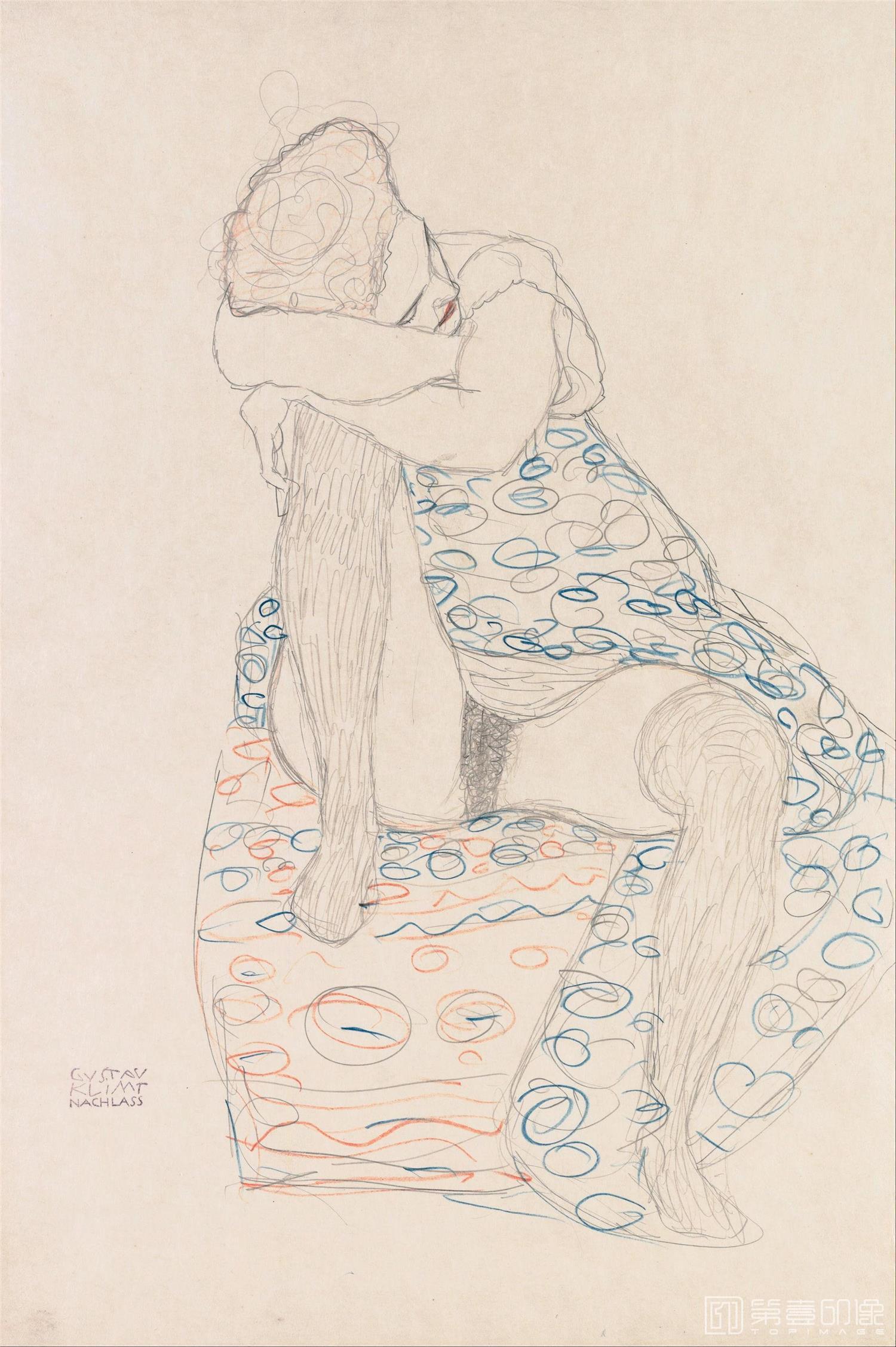 速写-[维也纳]古斯塔夫·克林姆特 (Gustav Klimt)作品集-0064