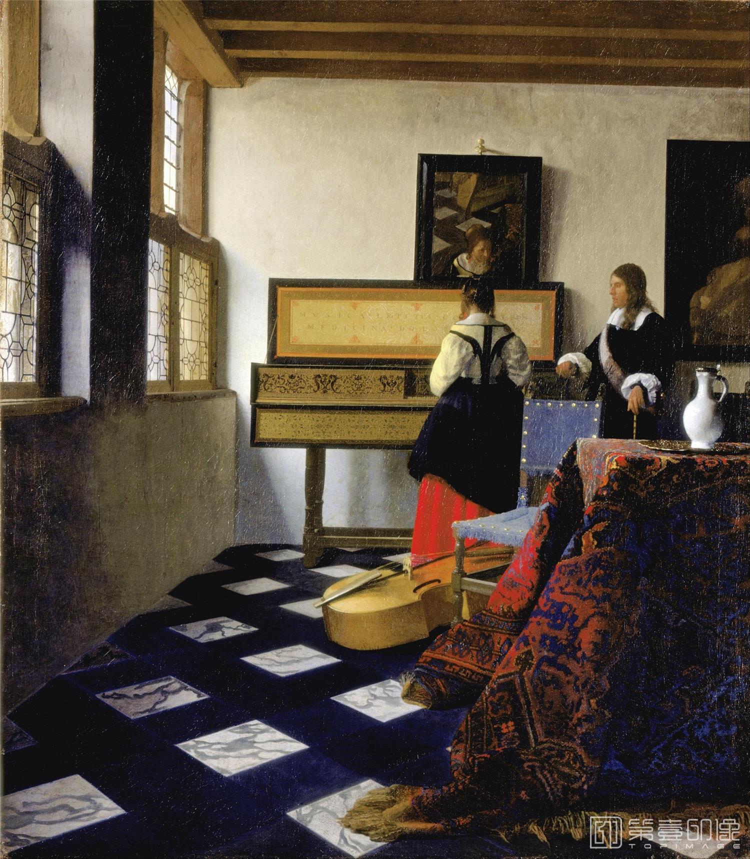 油画-[荷兰]约翰内斯·维米尔 (Johannes Vermeer)作品集-0018