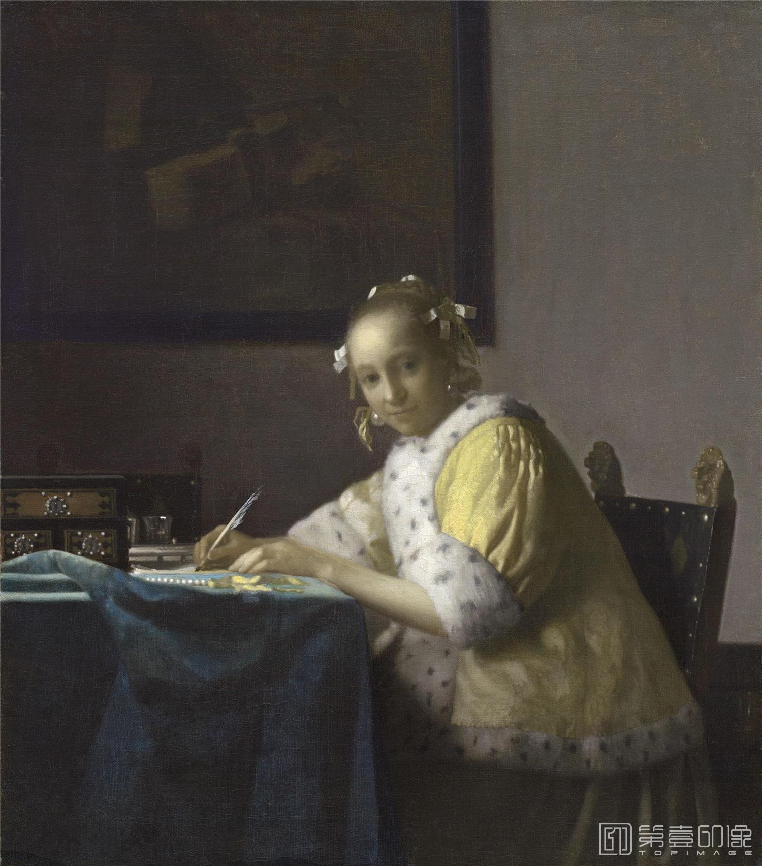油画-[荷兰]约翰内斯·维米尔 (Johannes Vermeer)作品集-0024