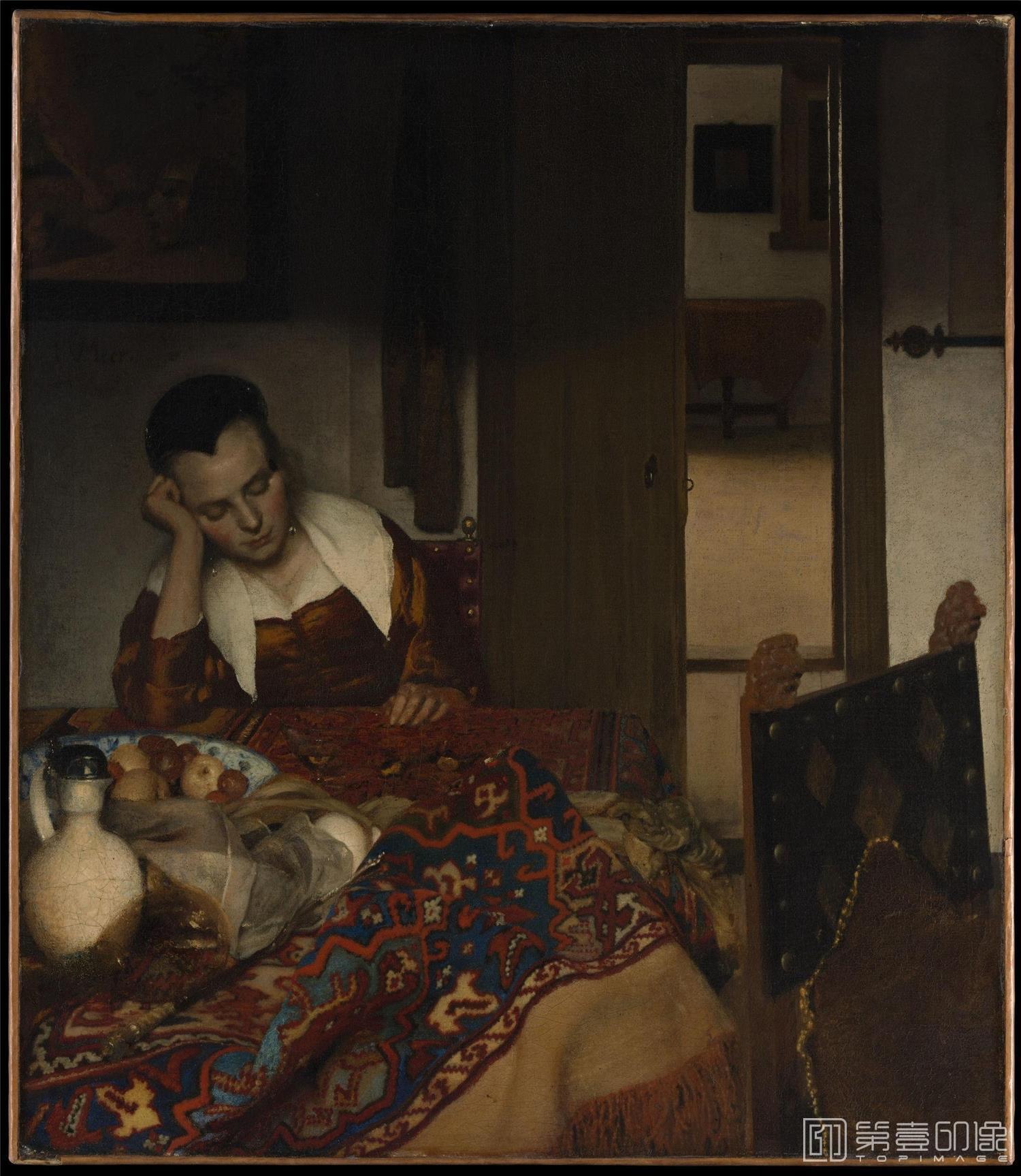 油画-[荷兰]约翰内斯·维米尔 (Johannes Vermeer)作品集-0025