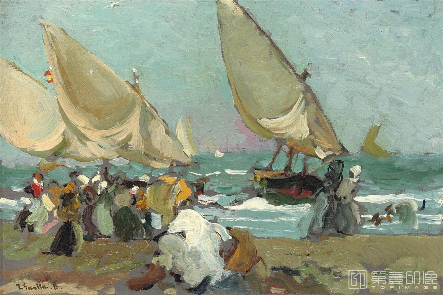 水彩画-[西班牙]索罗拉 (Sorolla )作品集-0004