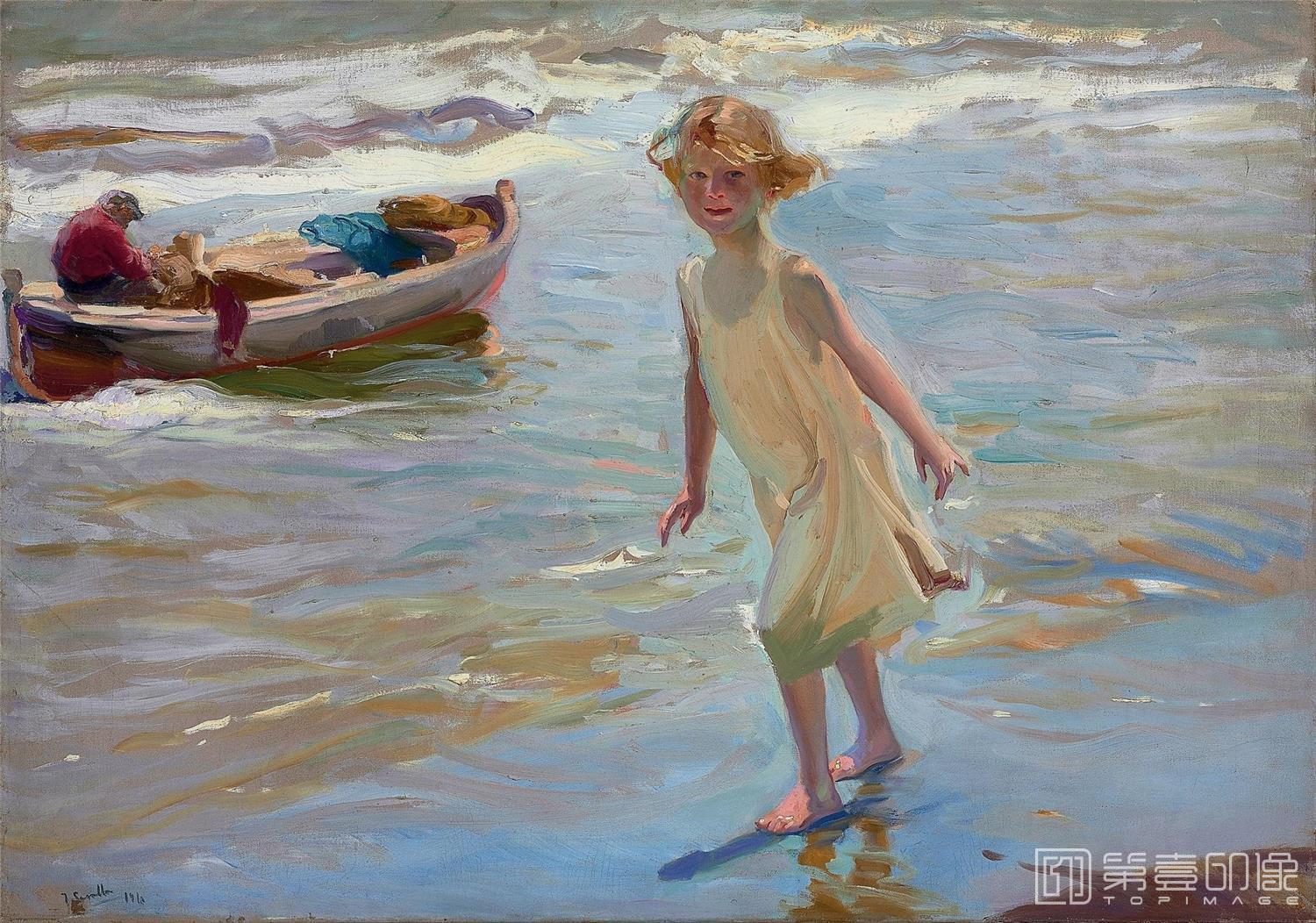 水彩画-[西班牙]索罗拉 (Sorolla )作品集-0034