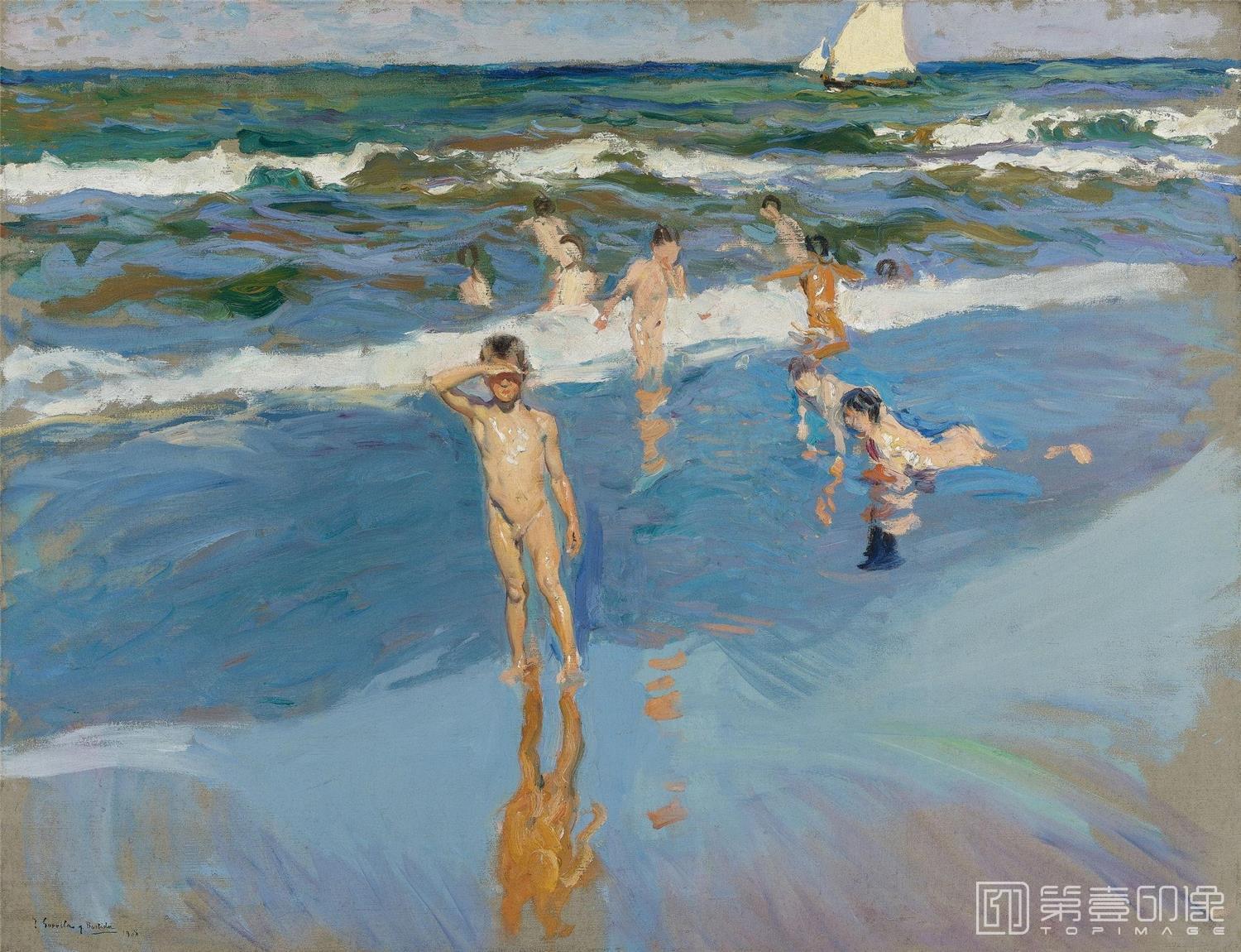 水彩画-[西班牙]索罗拉 (Sorolla )作品集-0035