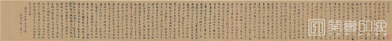 书法-行书千字文 (全卷)纸本31x284